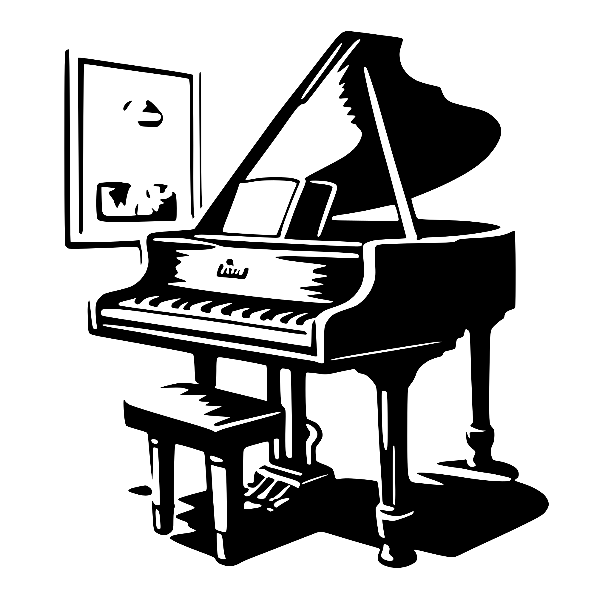 AI-generated SVG of a piano