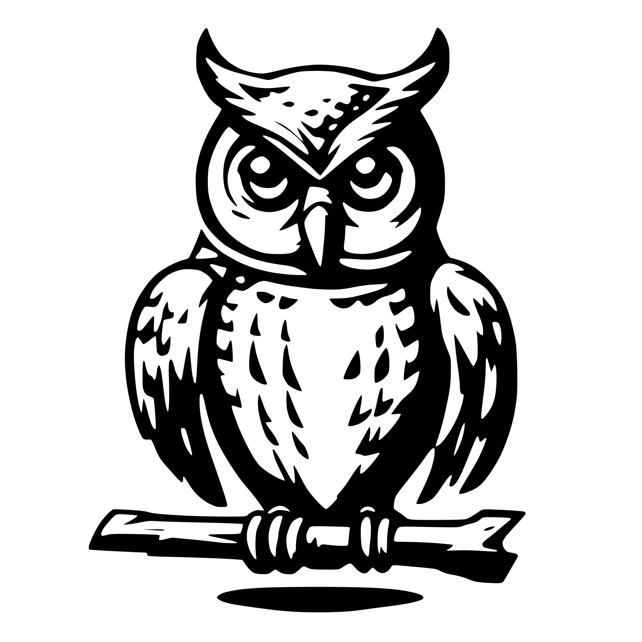 AI-generated SVG of 'owl of athena'