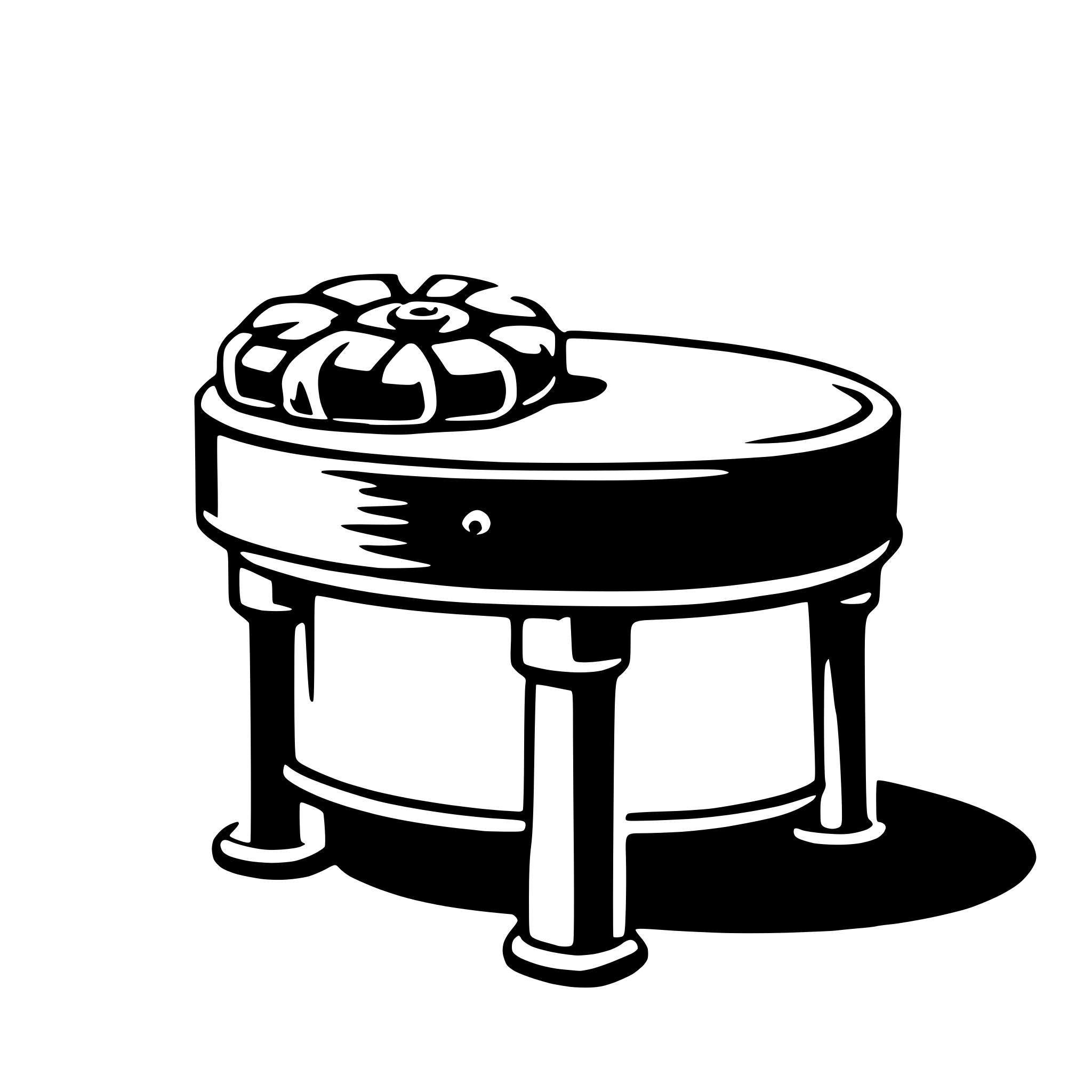 AI-generated SVG of a ottoman