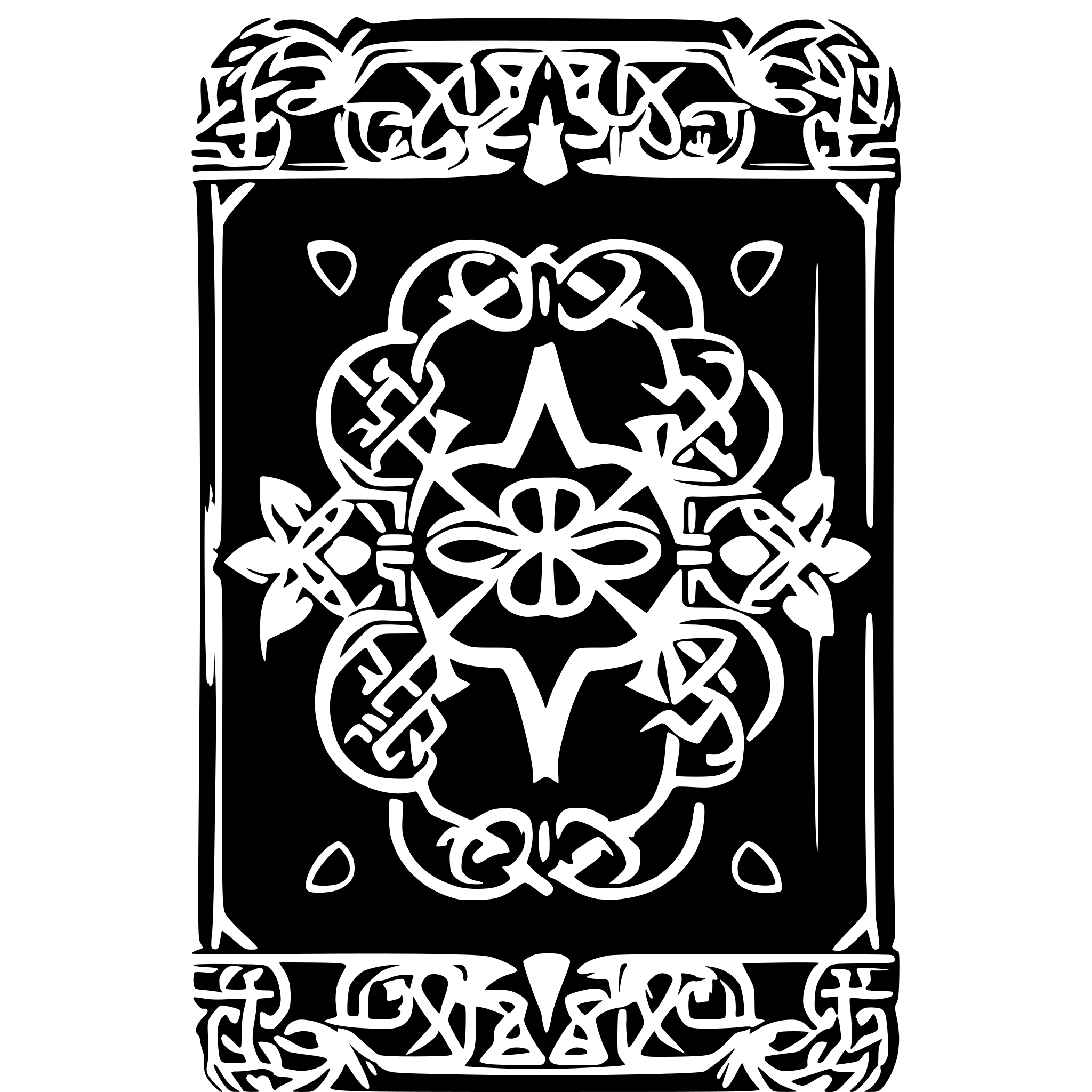 AI-generated SVG of a wedding invitation lace border with celtic knots