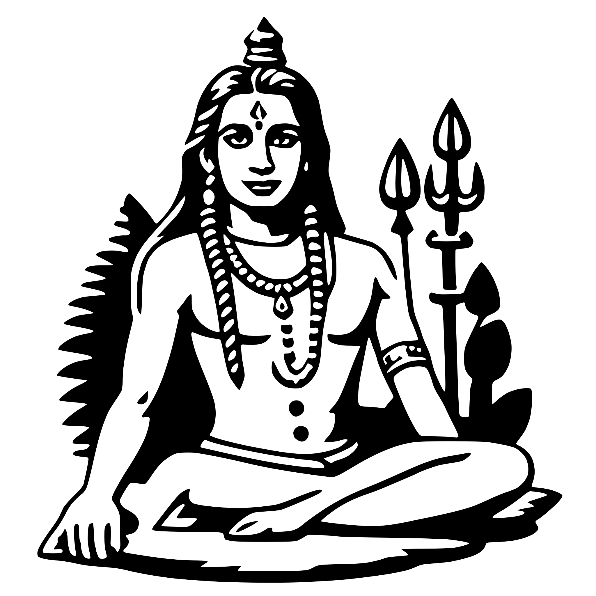 AI-generated SVG of a shiva