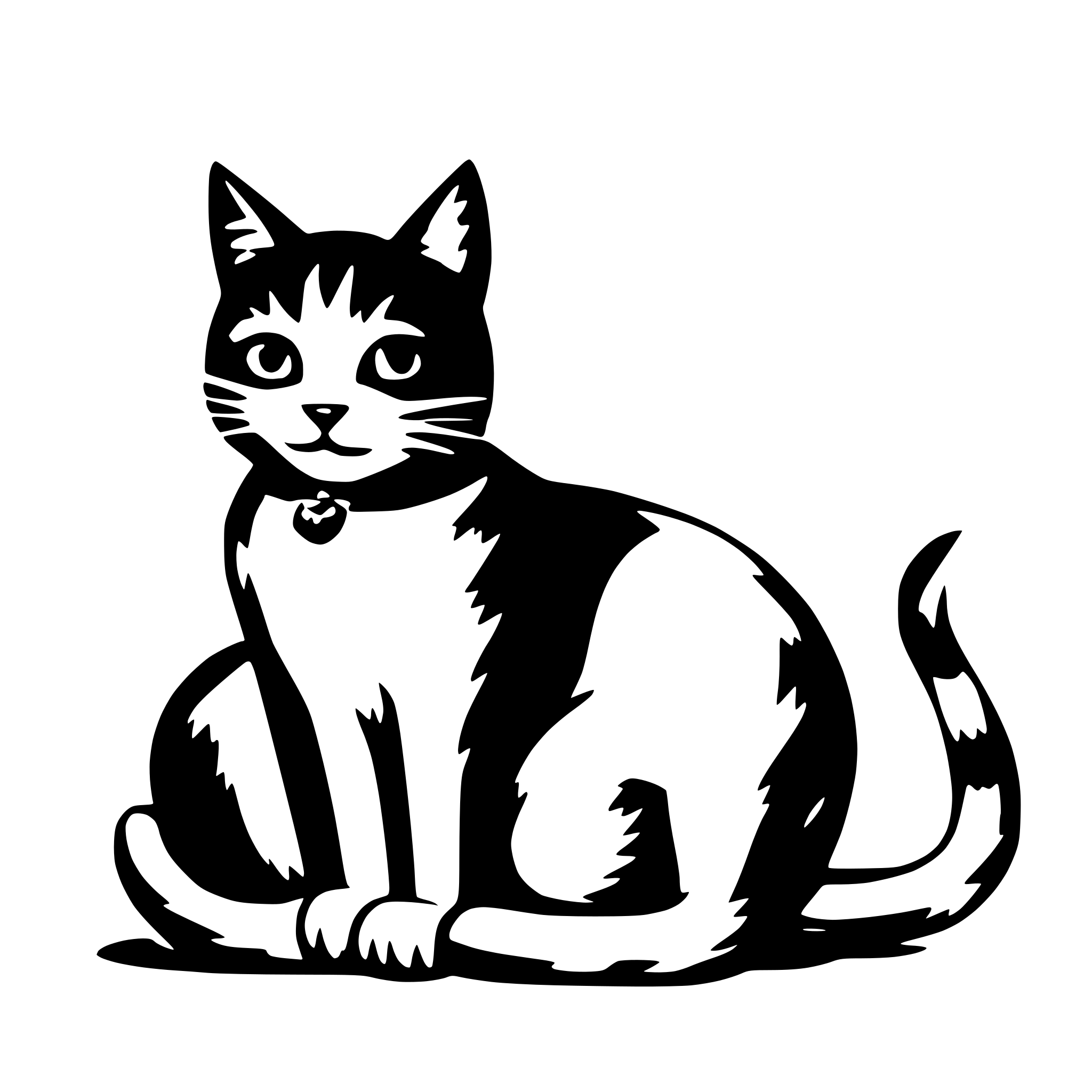 AI-generated SVG of a cat lover patter
