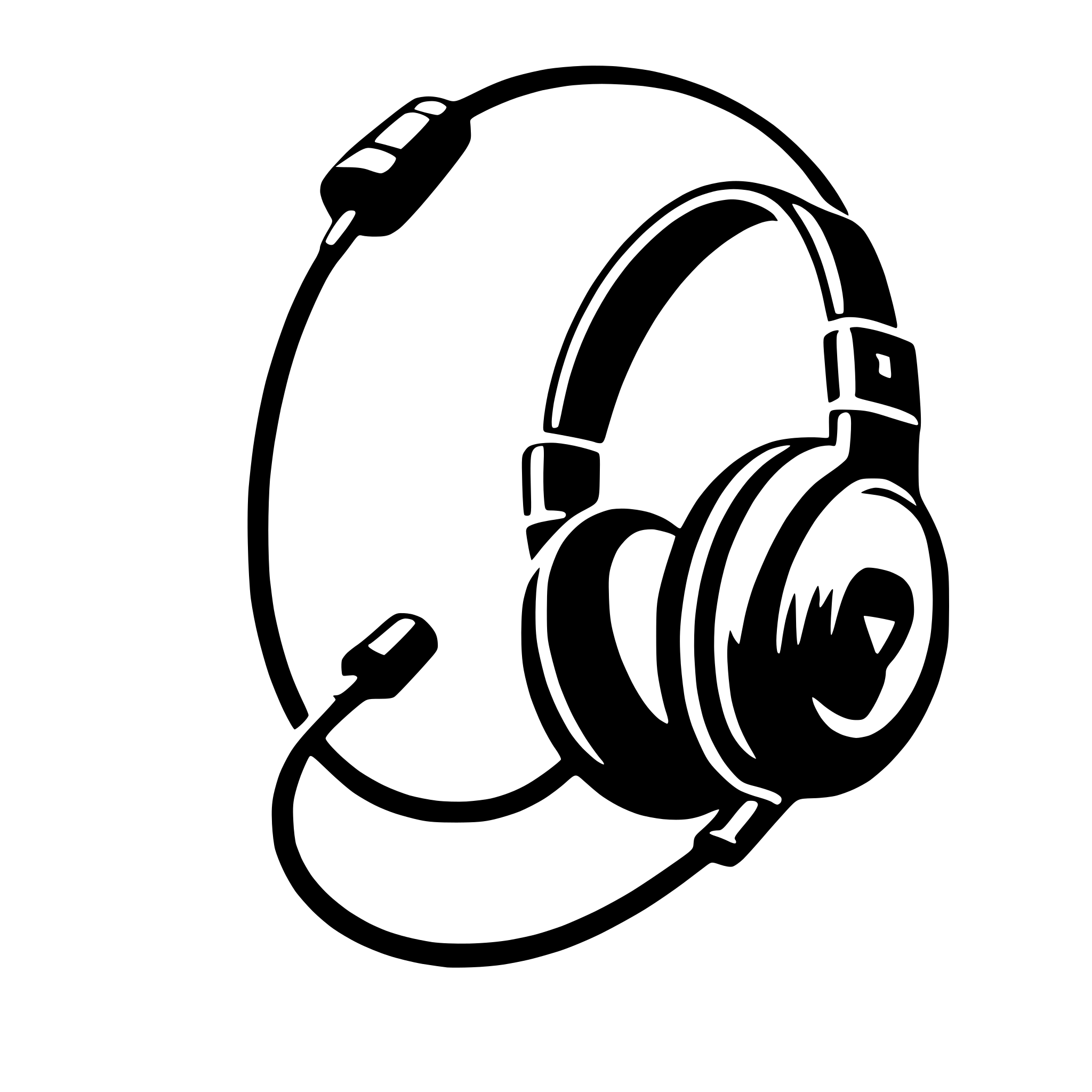 AI-generated SVG of a earphone