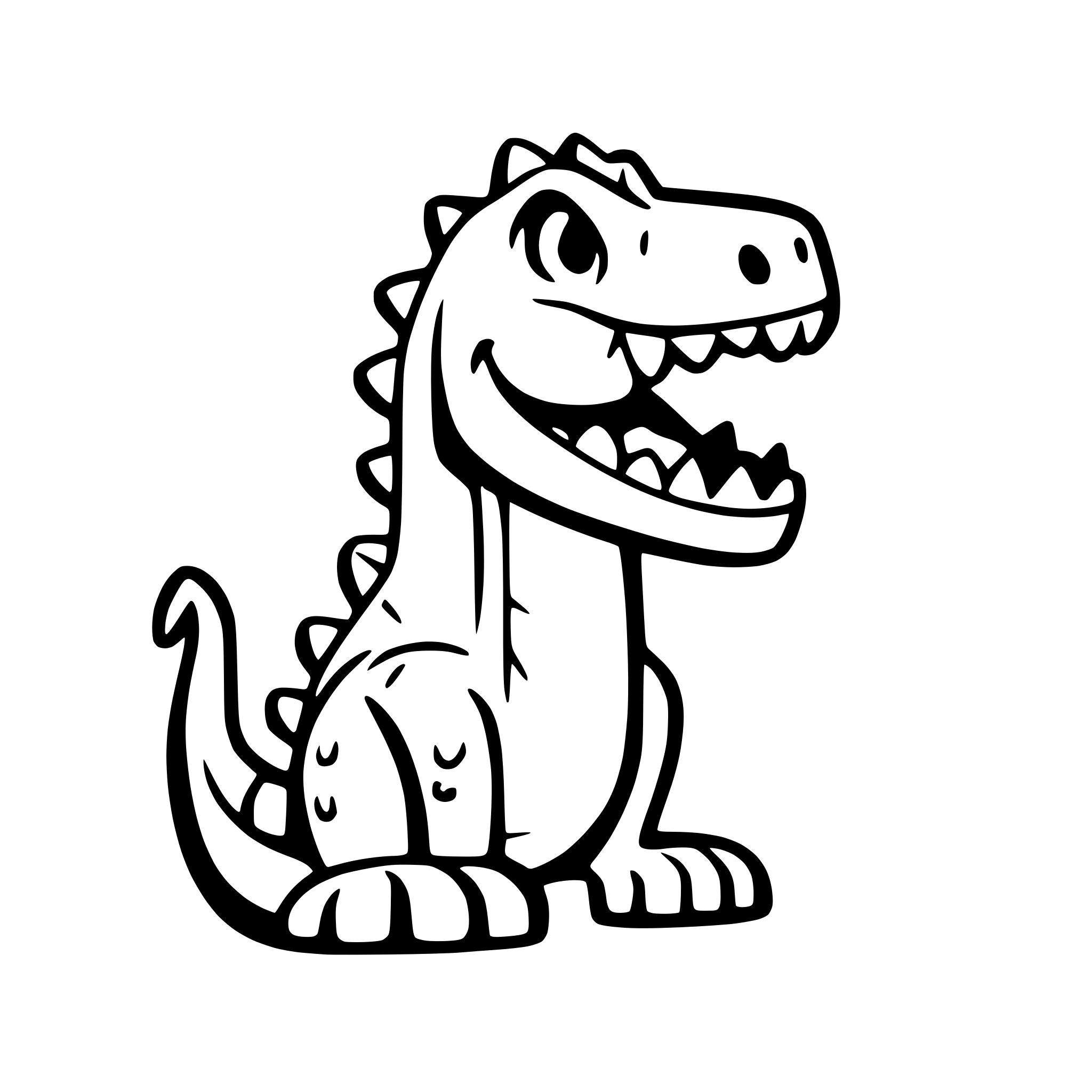 AI-generated SVG of 'a t-rex'