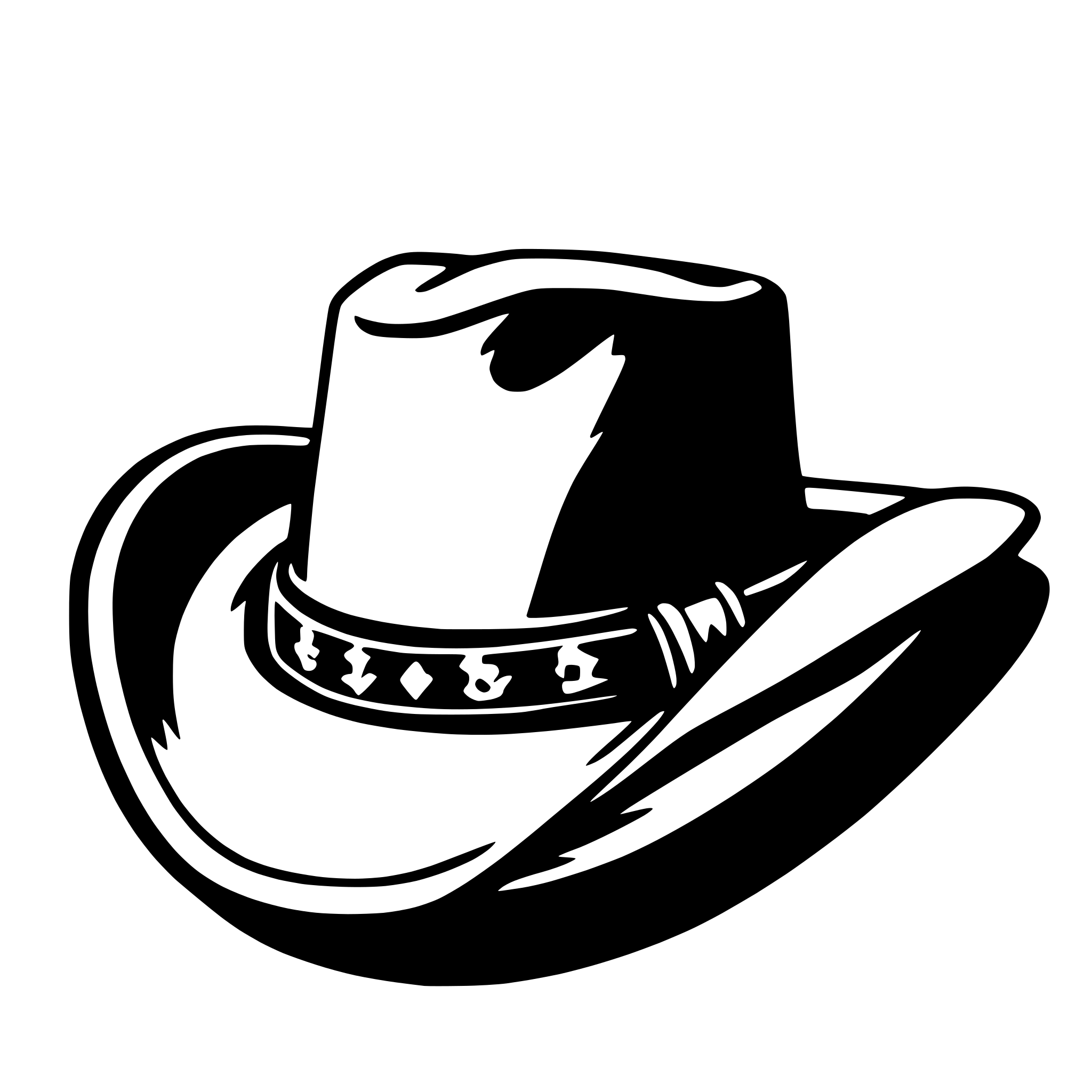 AI-generated SVG of a cowboy hat