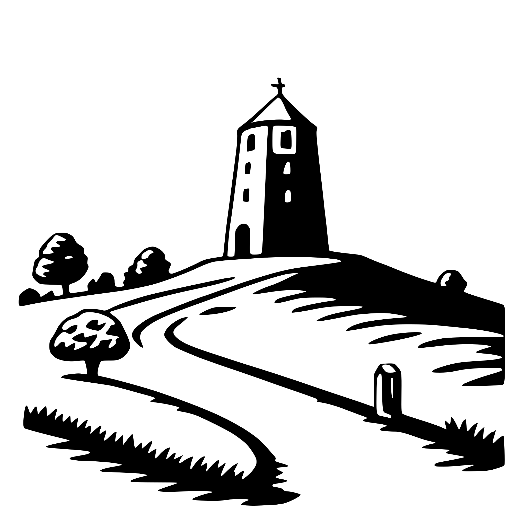 AI-generated SVG of 'glastonbury tor'