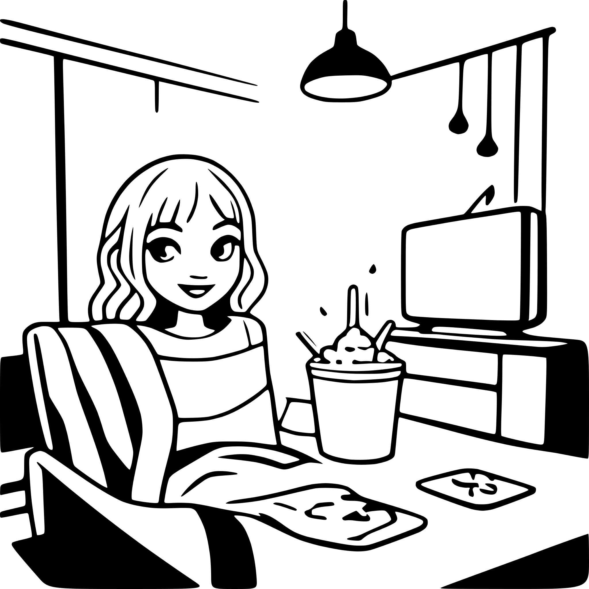AI-generated SVG of a Movie Night at home