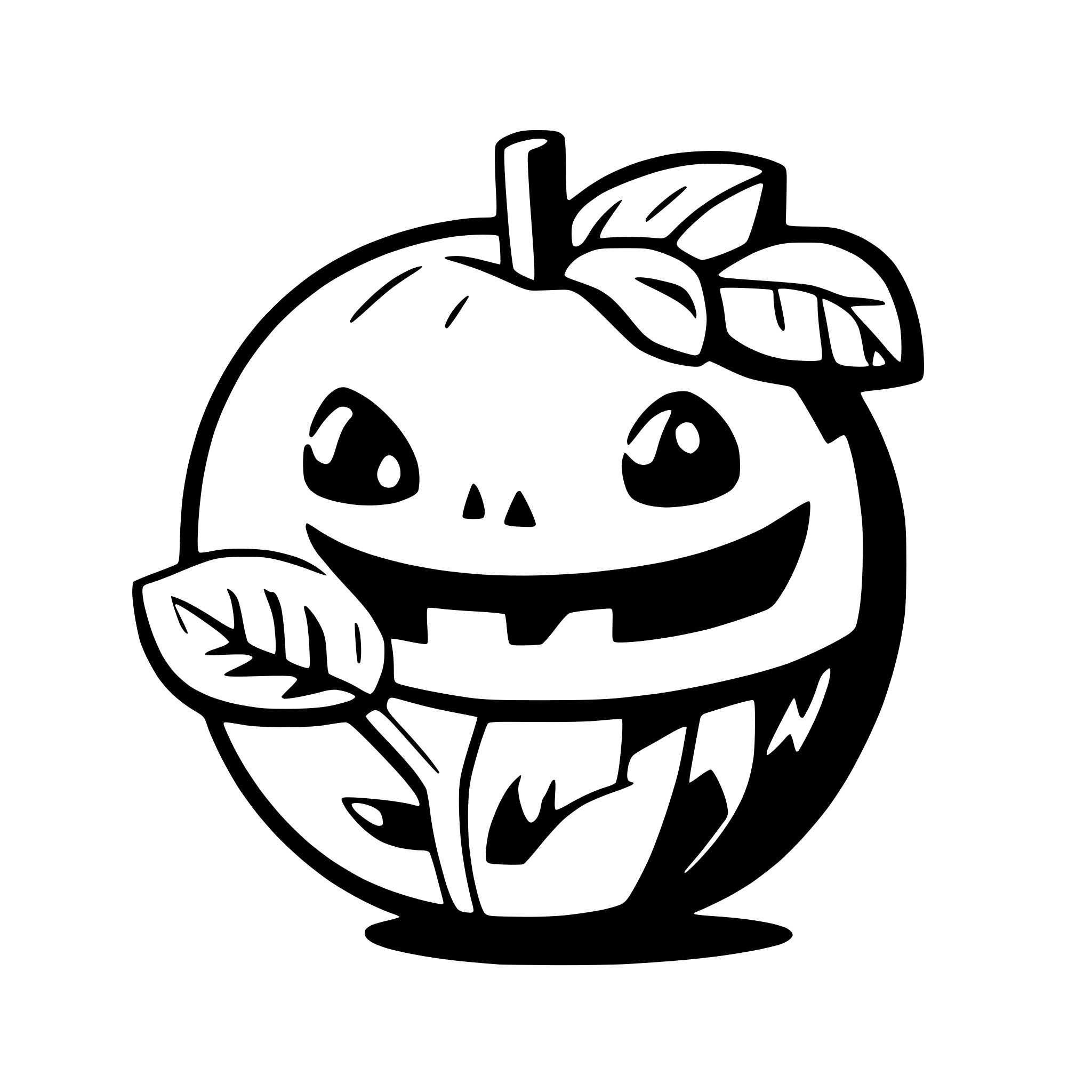 AI-generated SVG of a pumpkin with flowers
