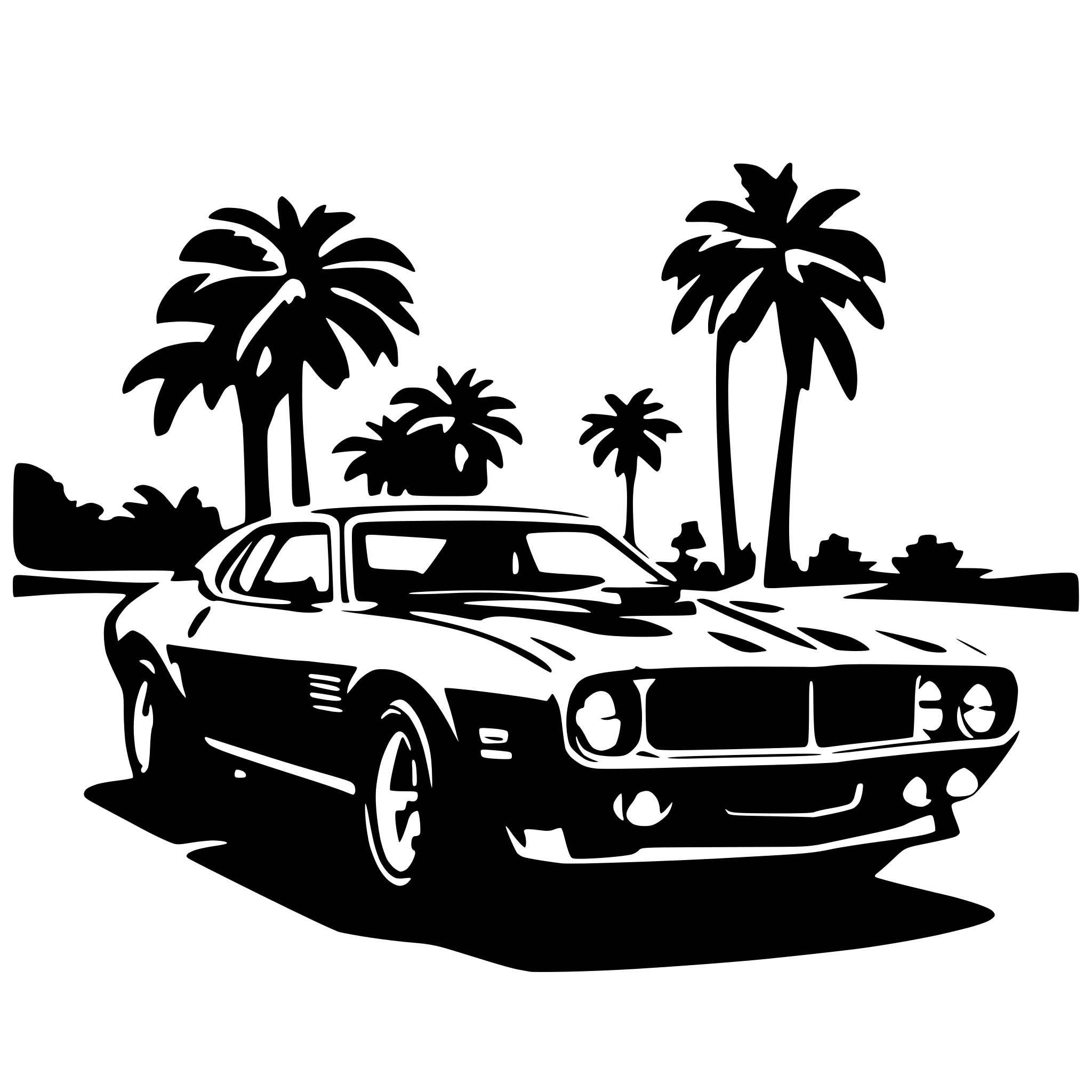 AI-generated SVG of a 70s 2d ford torino cobra