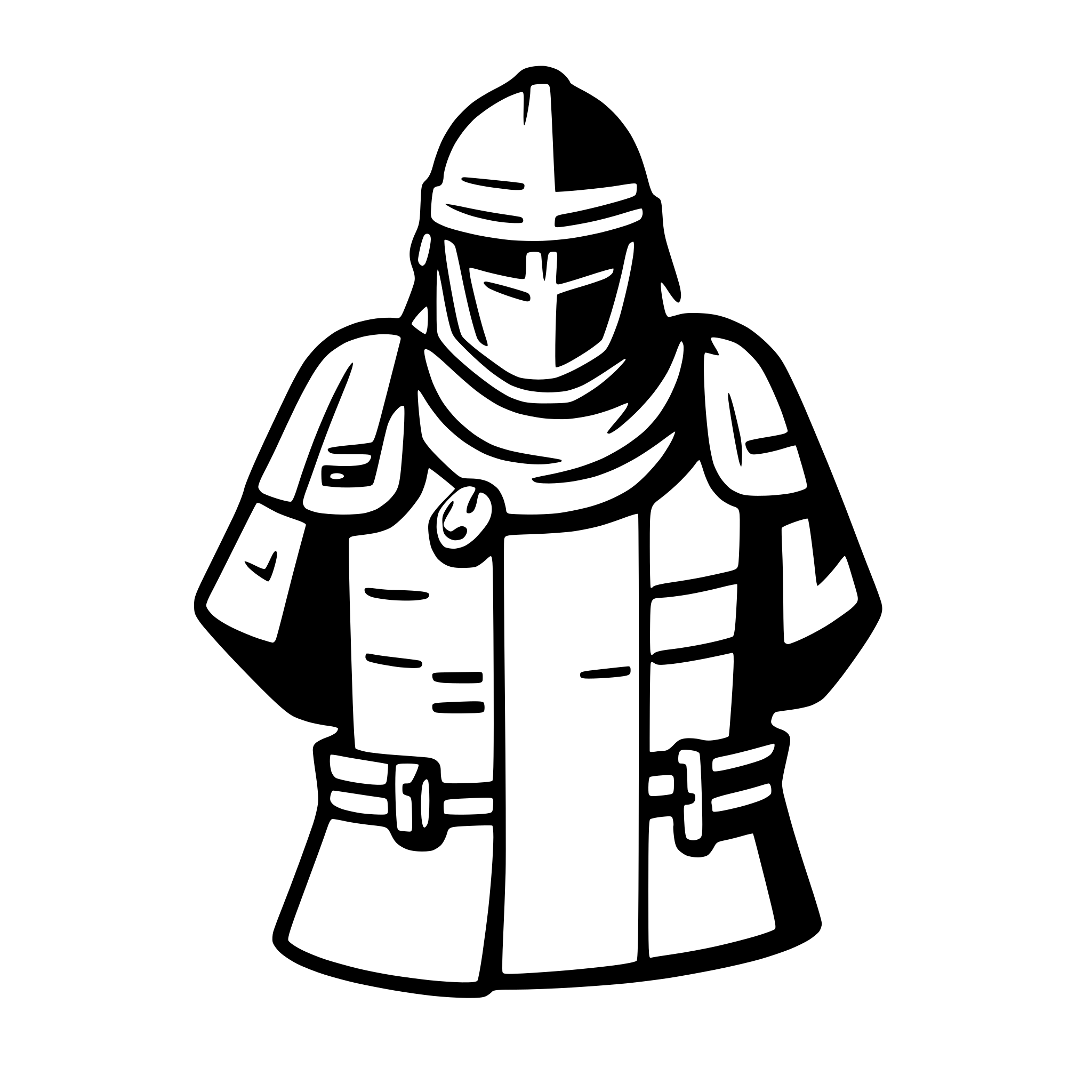 AI-generated SVG of a perspective view of samurai armor