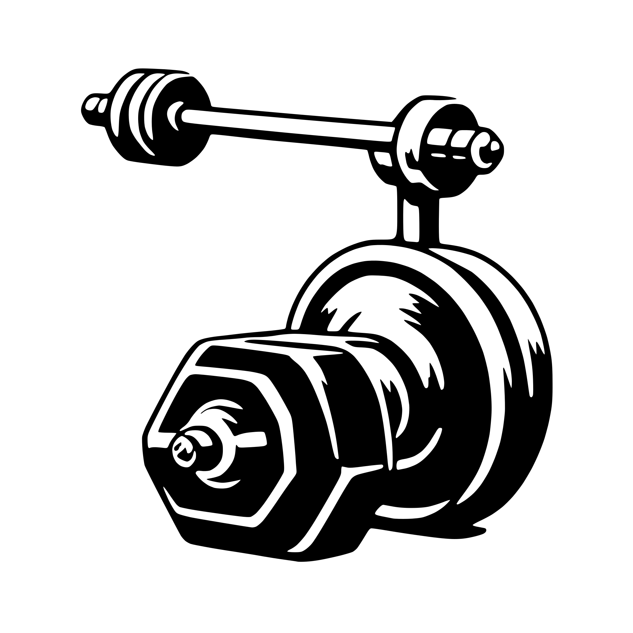 AI-generated SVG of a barbell