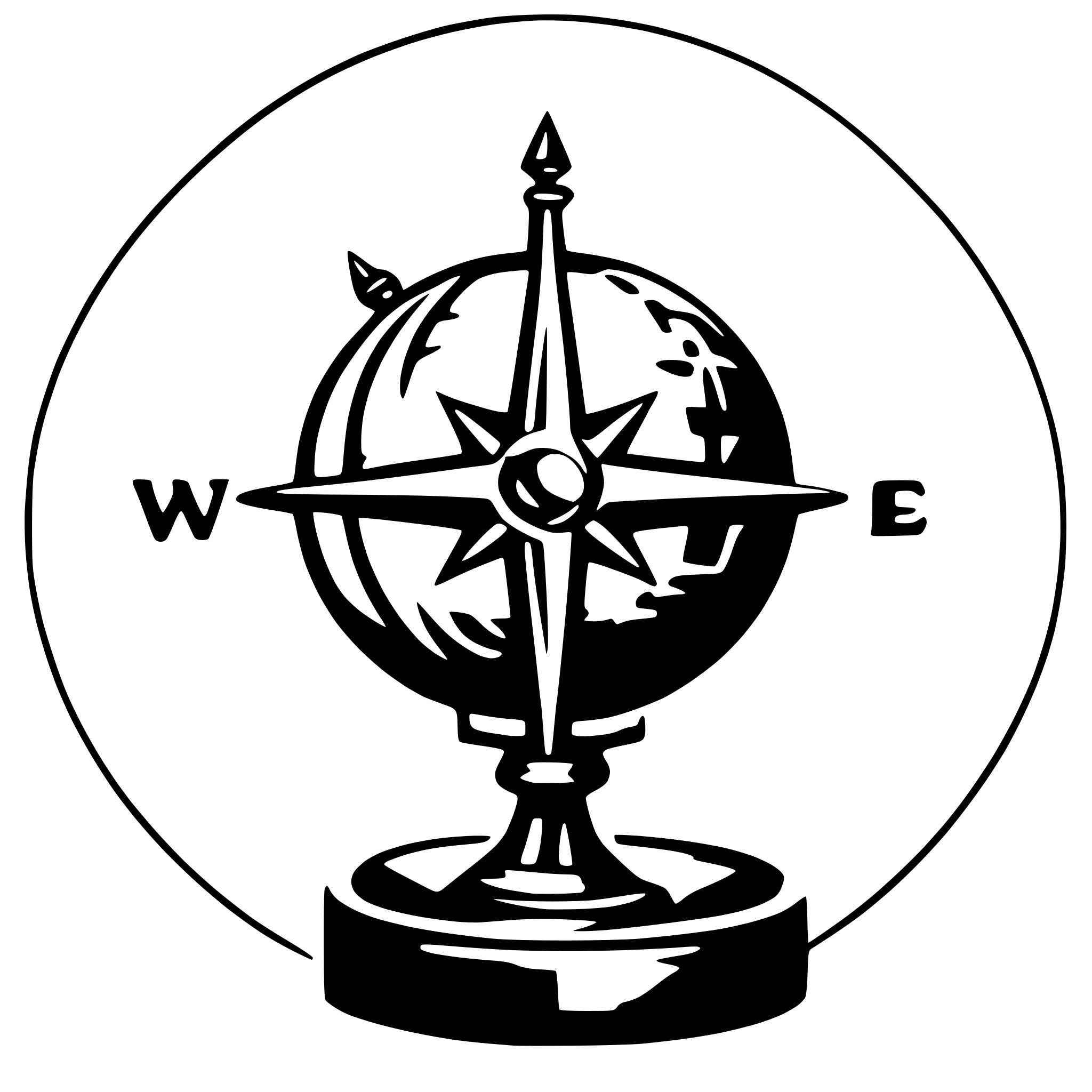 AI-generated SVG of a globe and compass