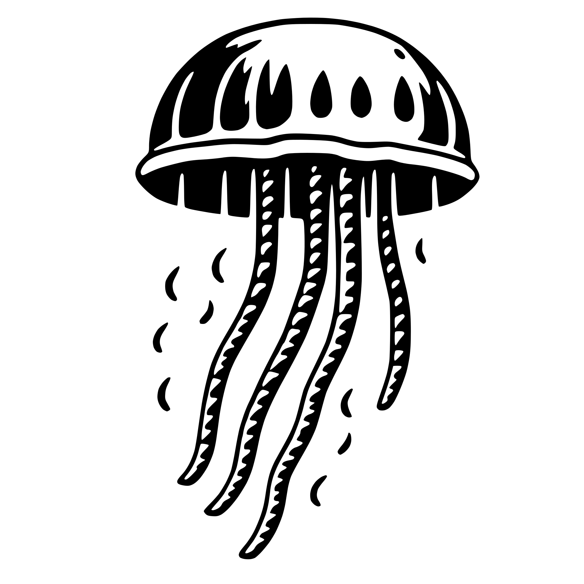 AI-generated SVG of a jellyfish