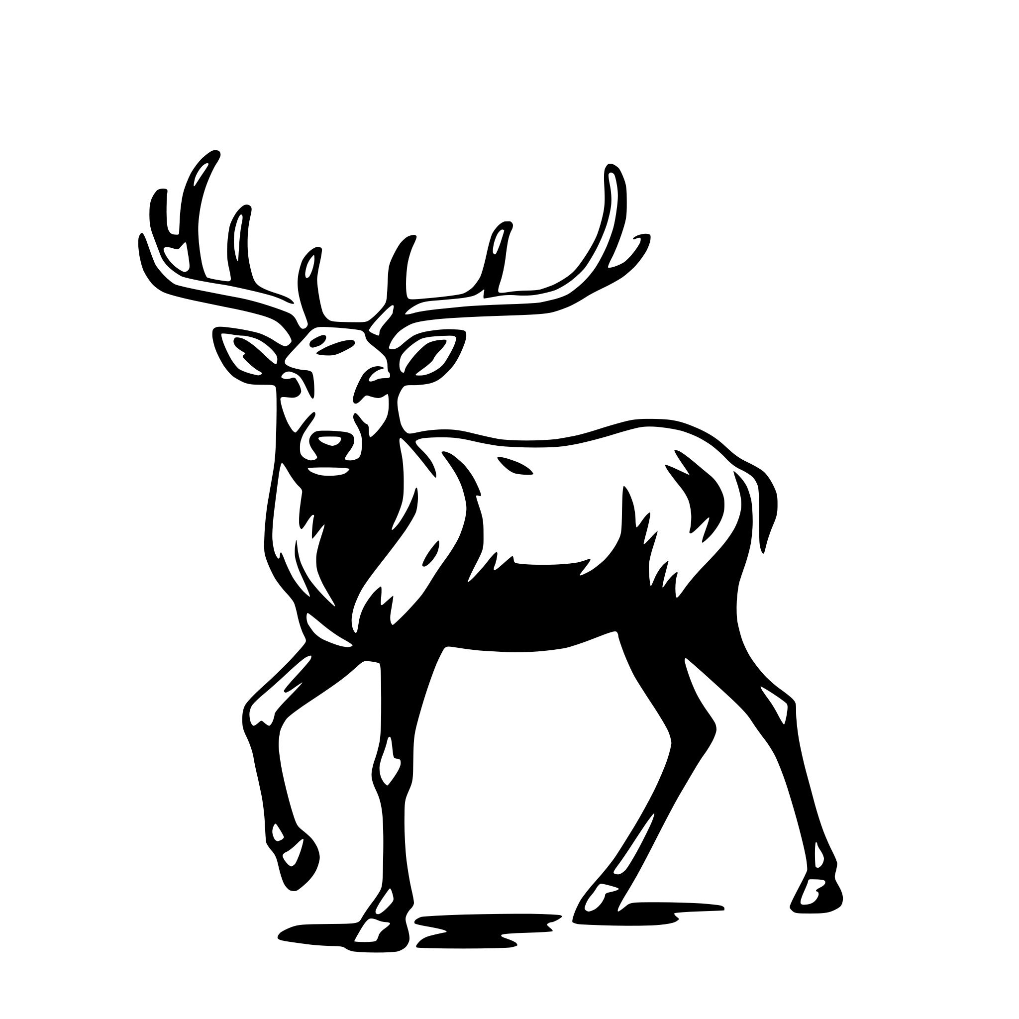 AI-generated SVG of a elk