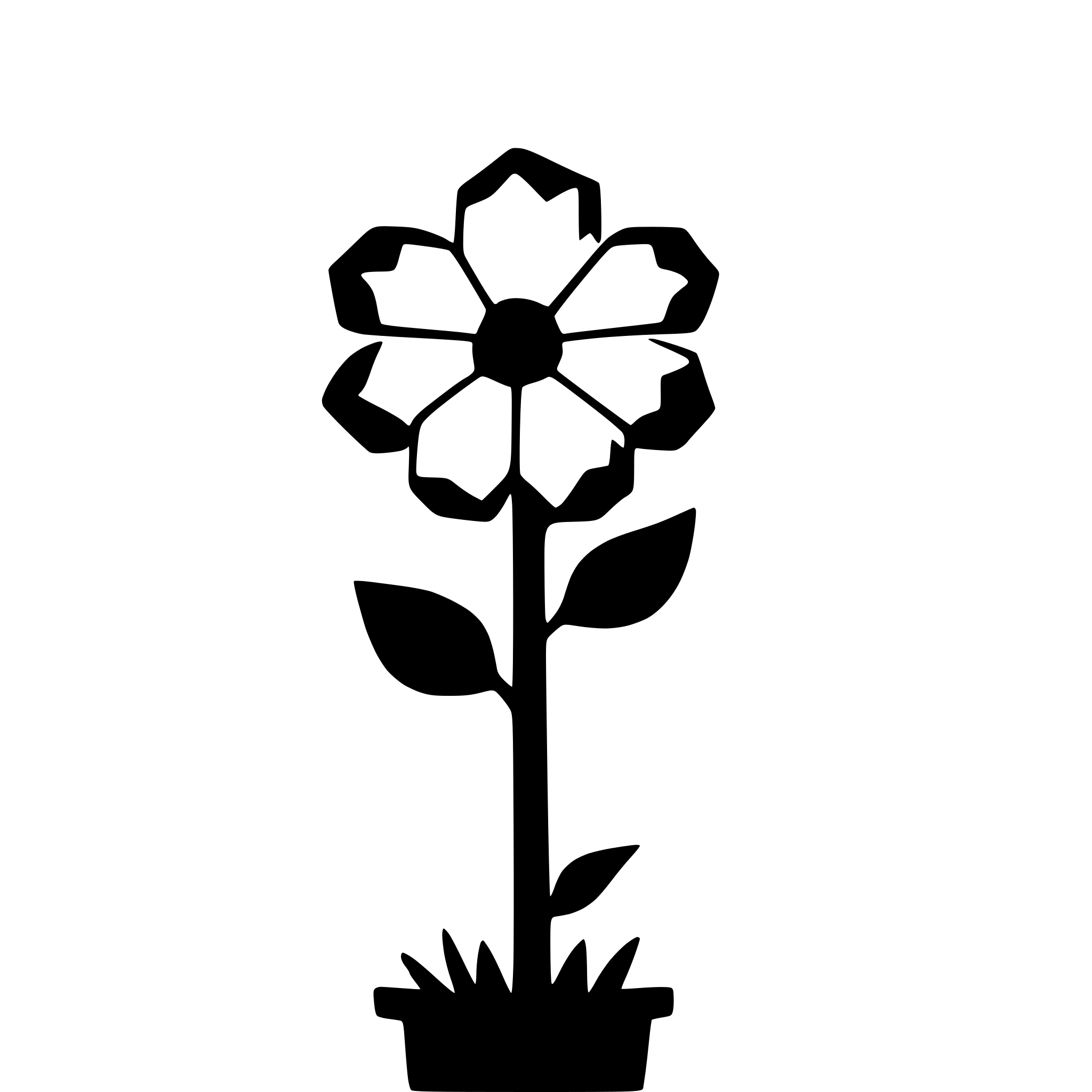 AI-generated SVG of a a Minecraft style flower