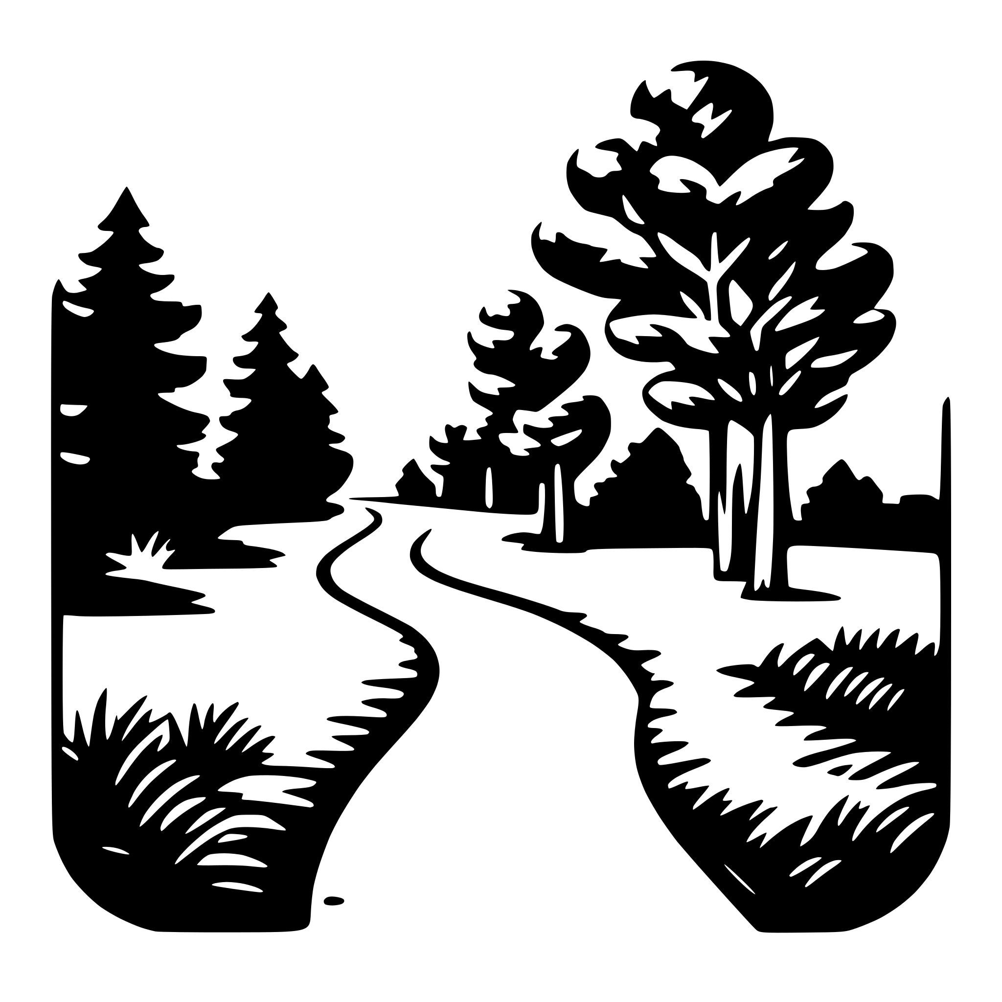 AI-generated SVG of a nature trail
