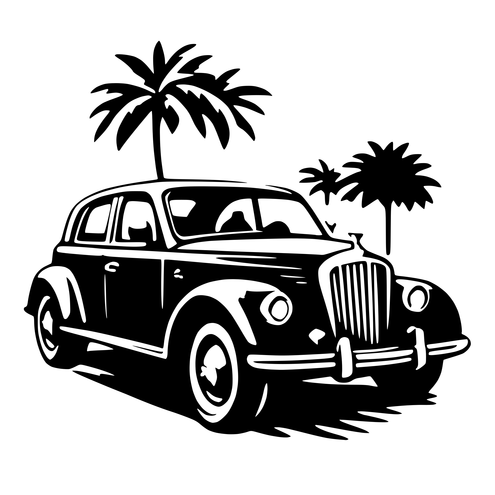 AI-generated SVG of 'vintage car'