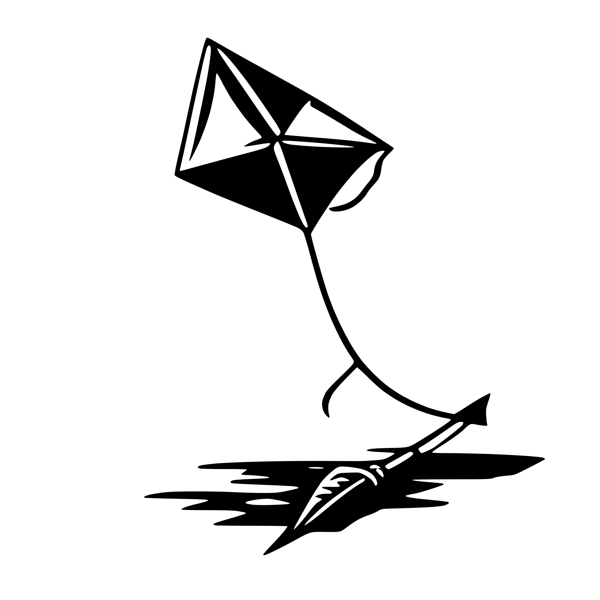 AI-generated SVG of 'kite'