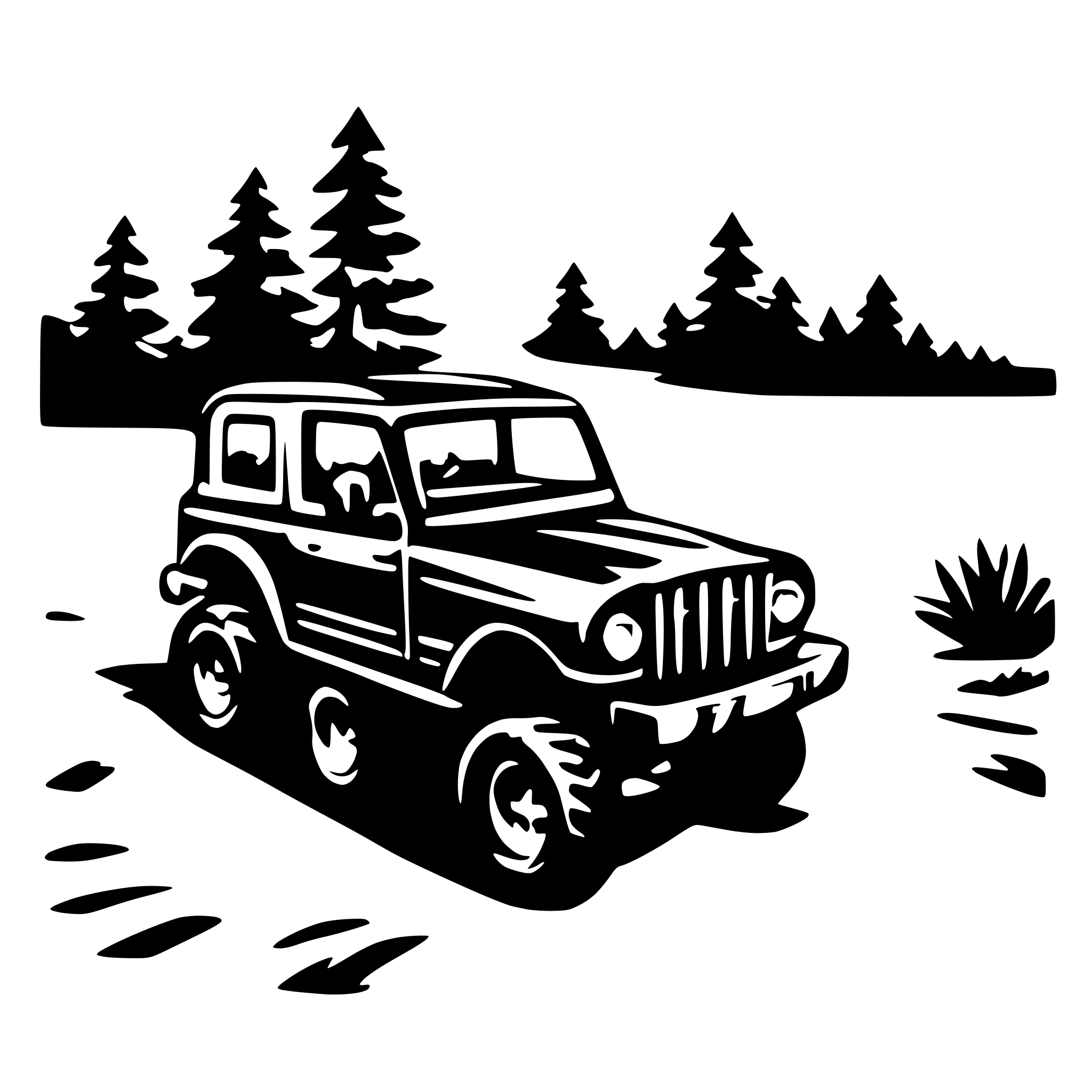 AI-generated SVG of 'off road'