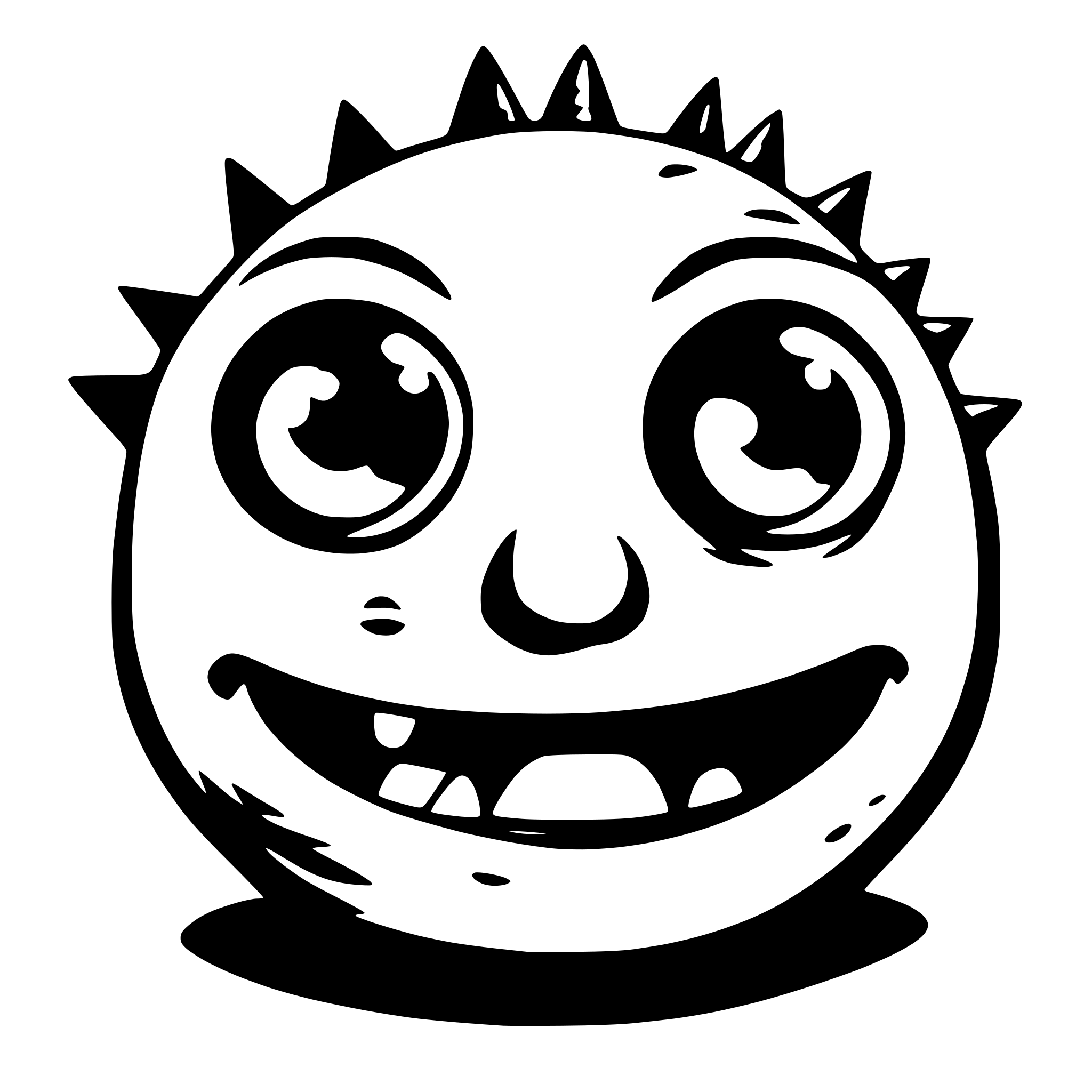 AI-generated SVG of 'funny monster face'