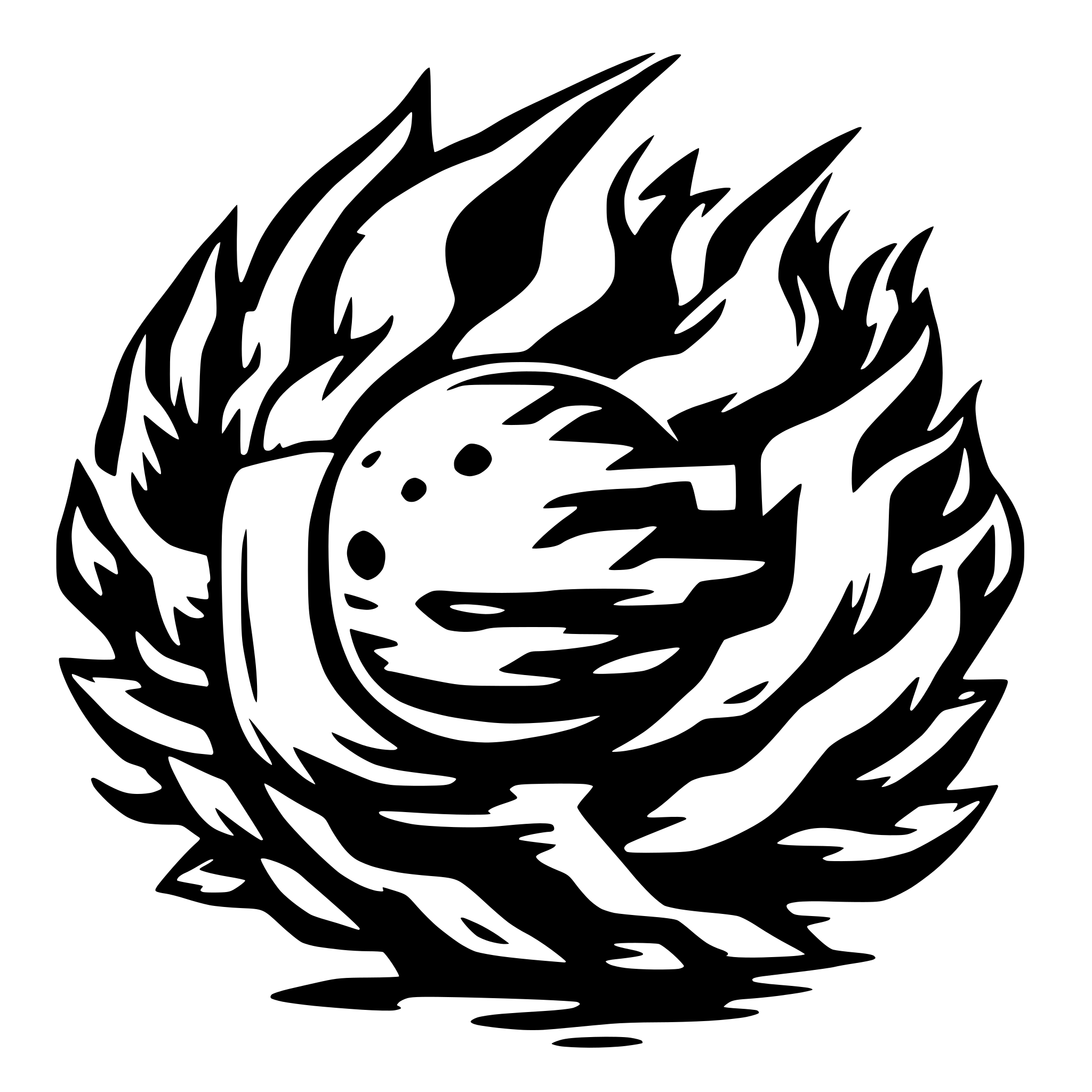 AI-generated SVG of 'fireball'