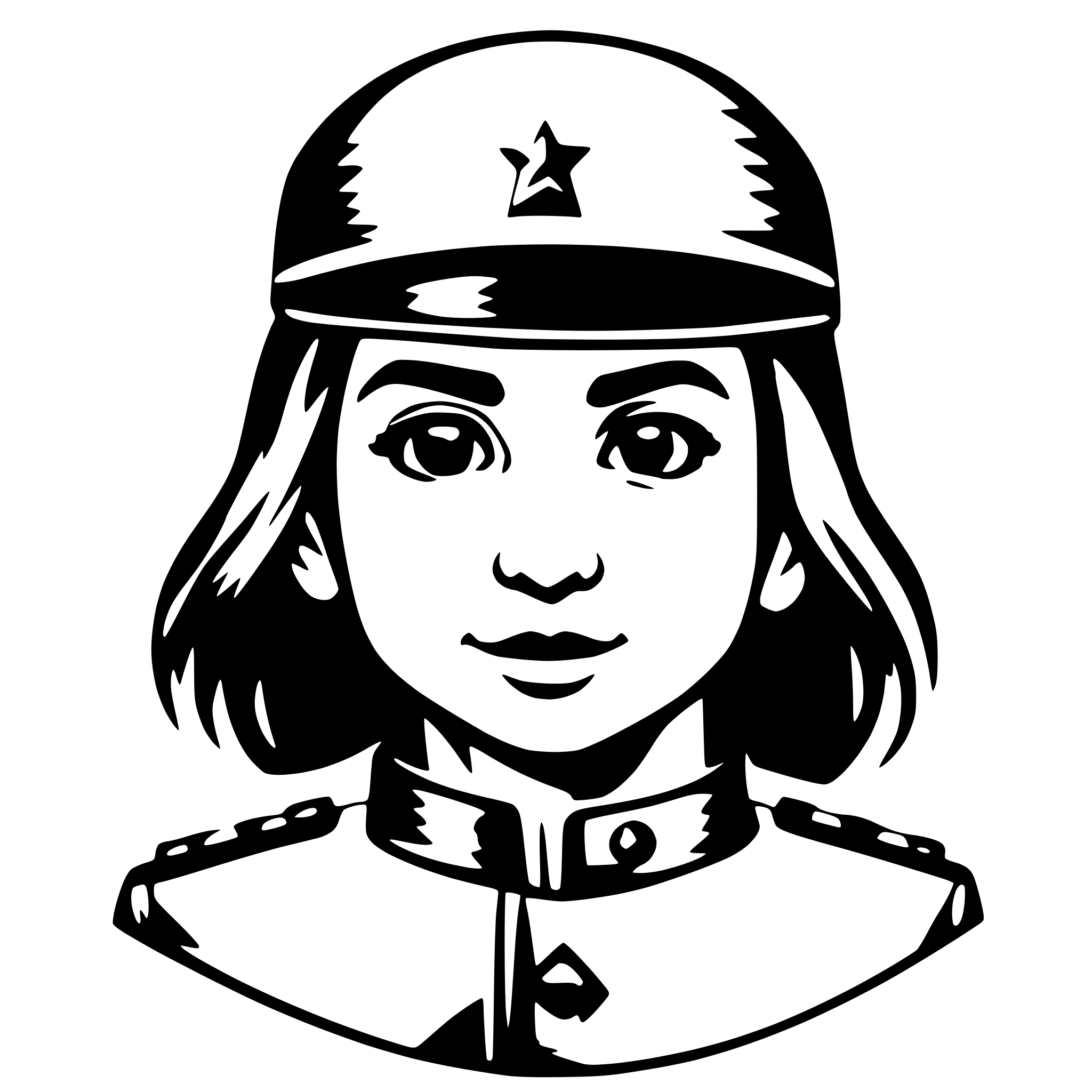 AI-generated SVG of a soldier memoji