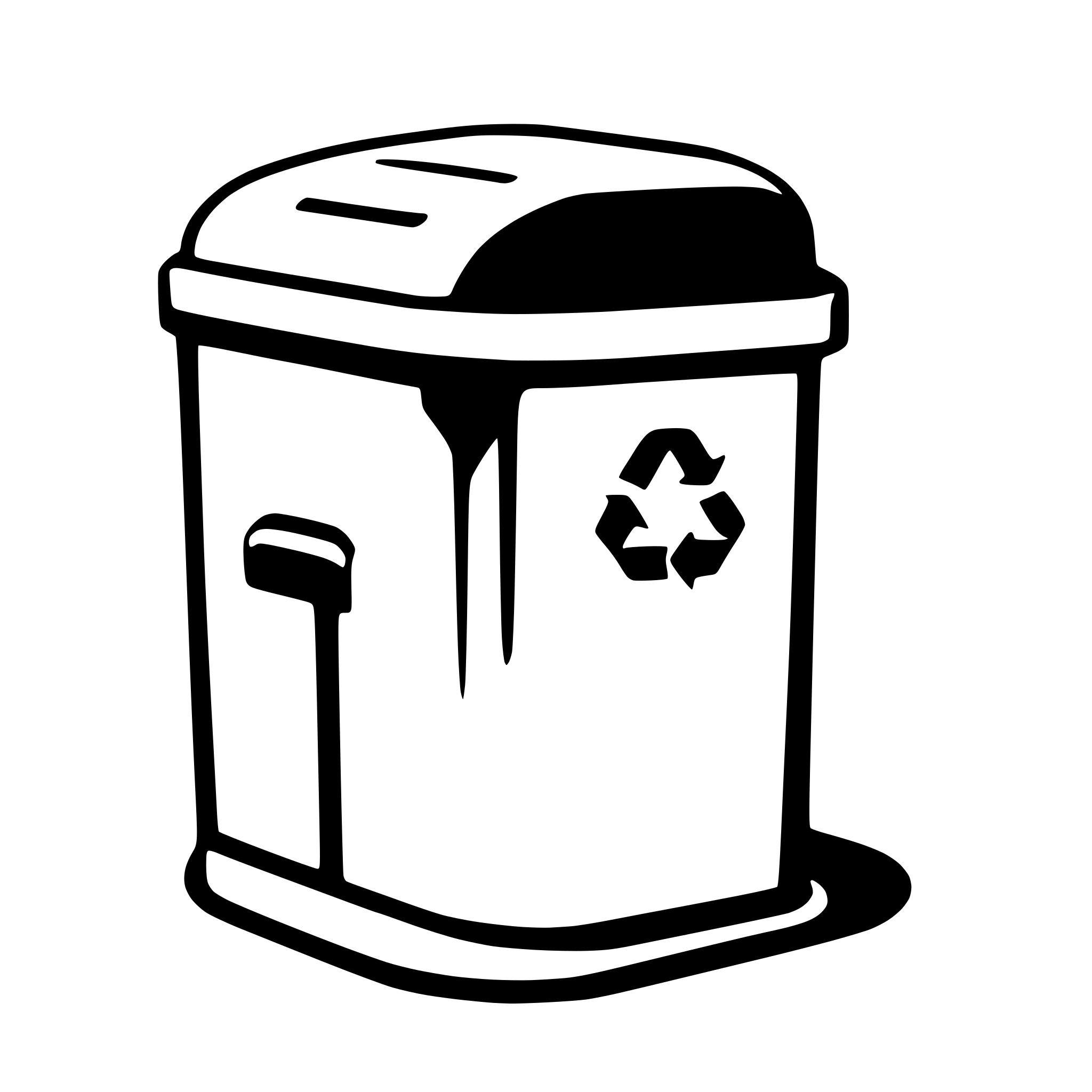 AI-generated SVG of a colore bin recycle with cover