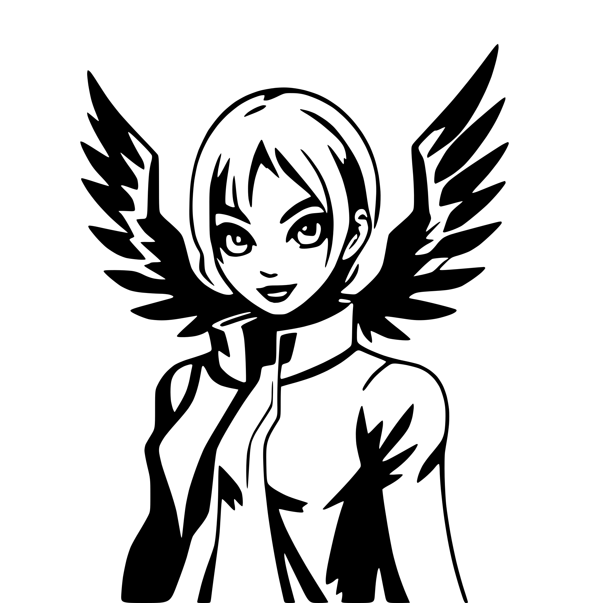 AI-generated SVG of 'demon with flaming wings'