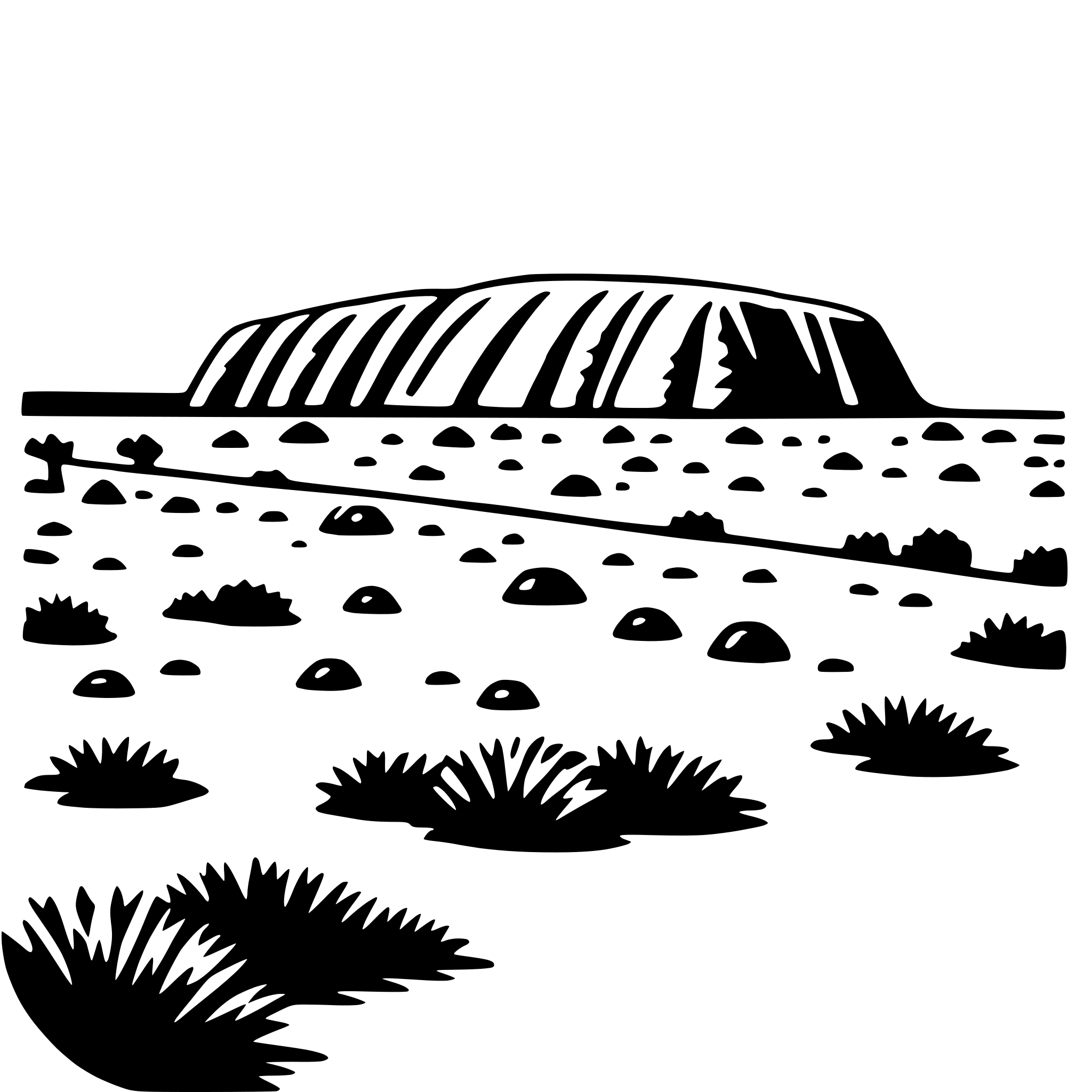 AI-generated SVG of a uluru (ayers rock)