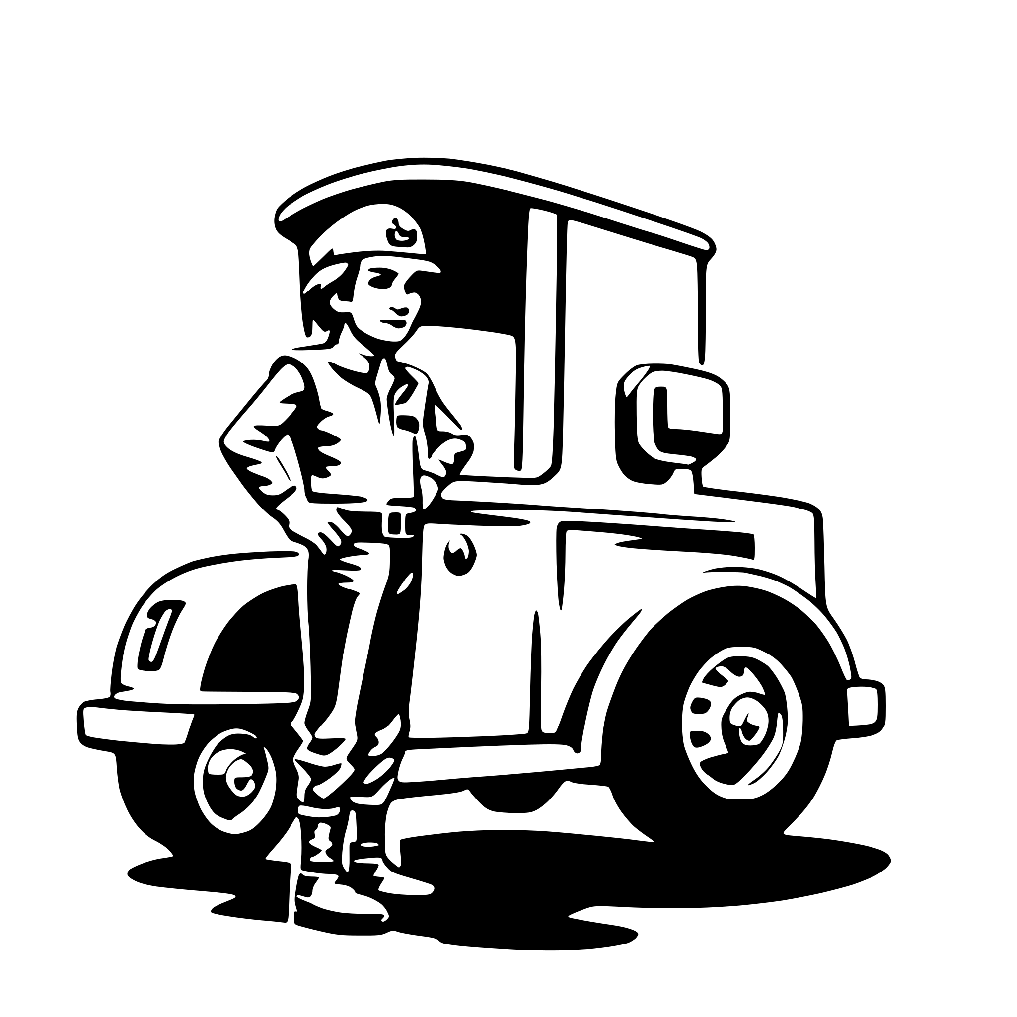 AI-generated SVG of 'truck driver'