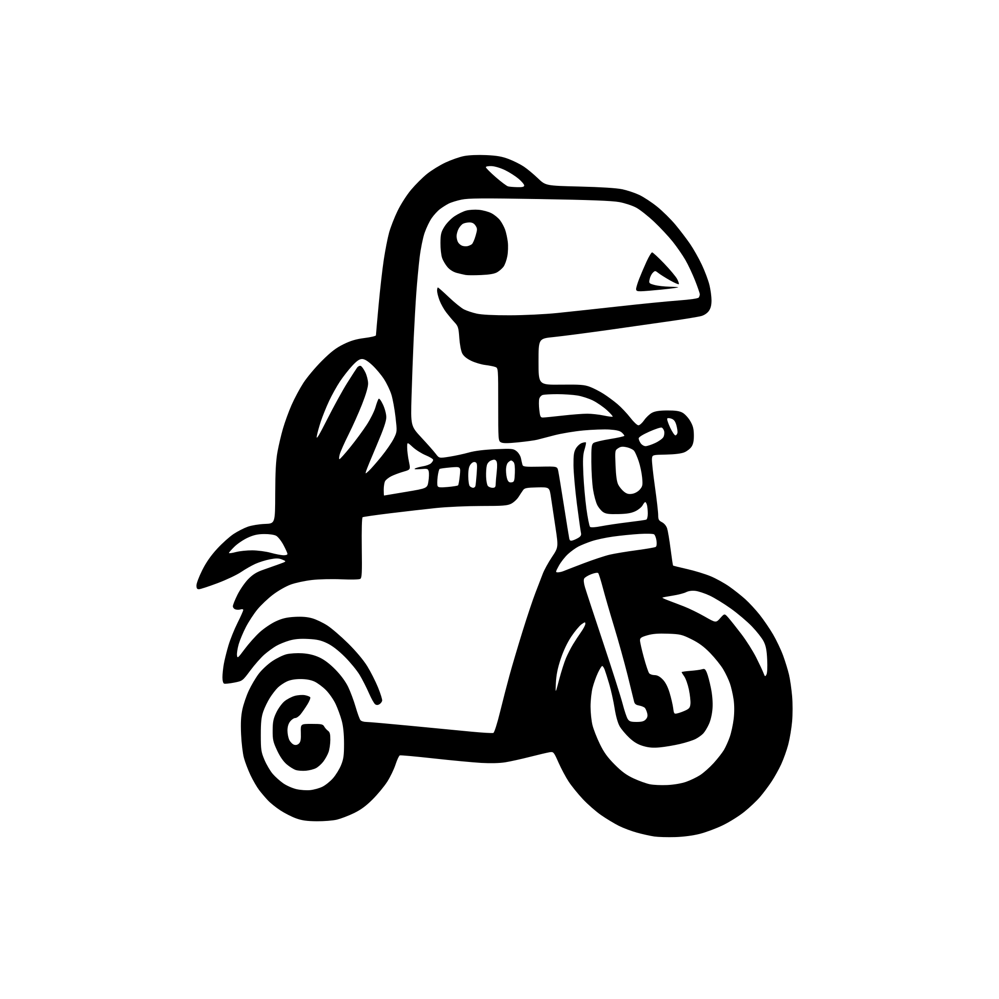 AI-generated SVG of a icon of a toucan riding a motorbike