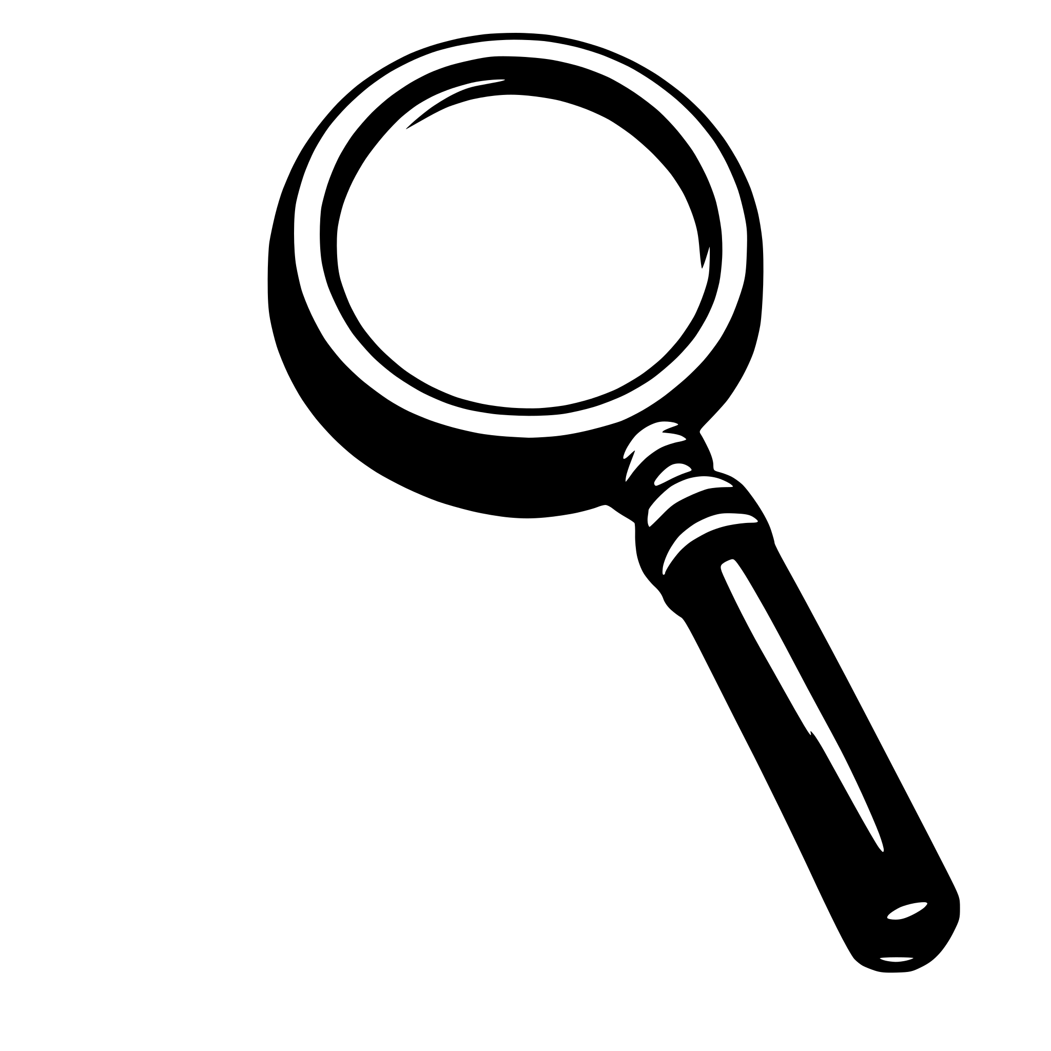 AI-generated SVG of 'magnifying glass'