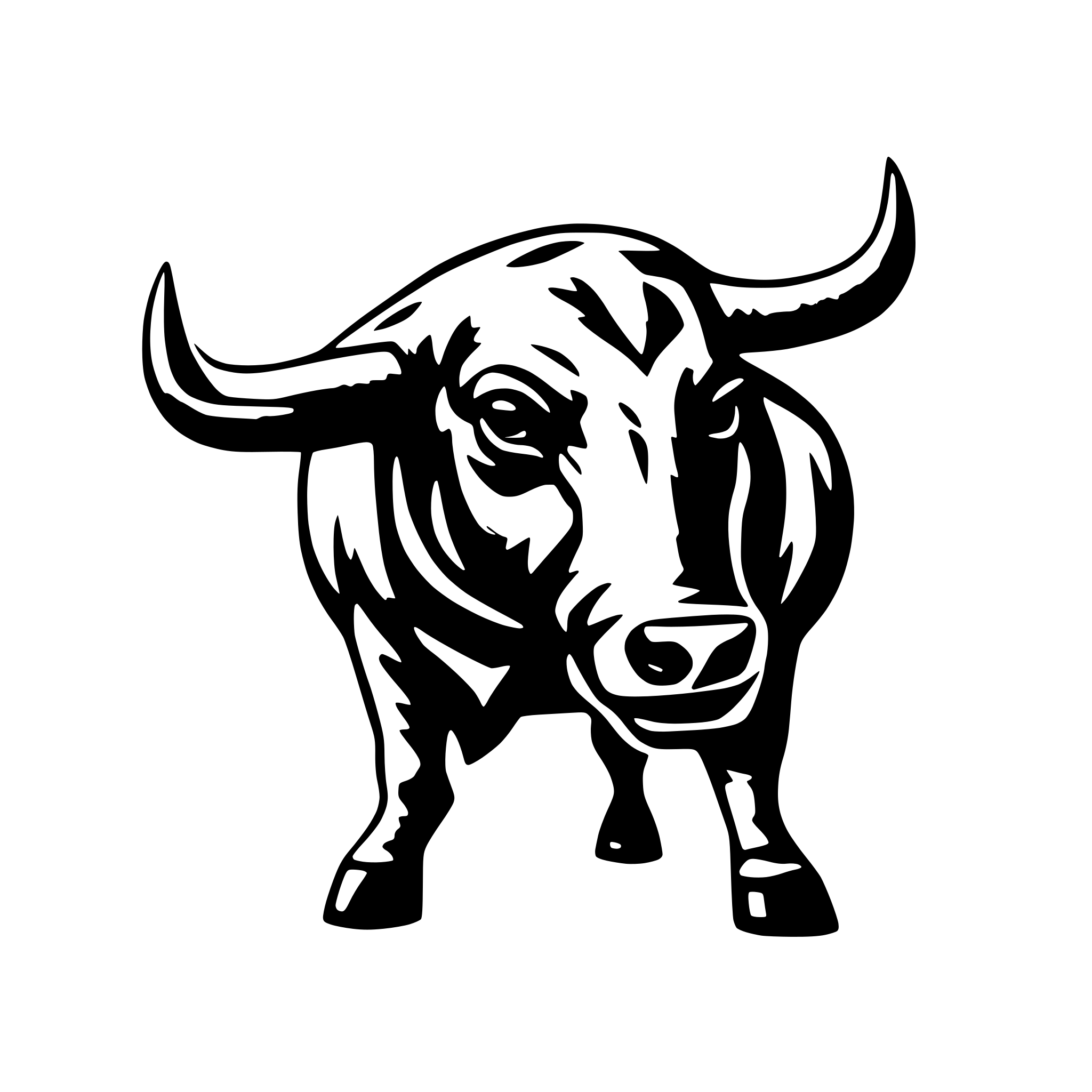 AI-generated SVG of 'design a coin with this bull'