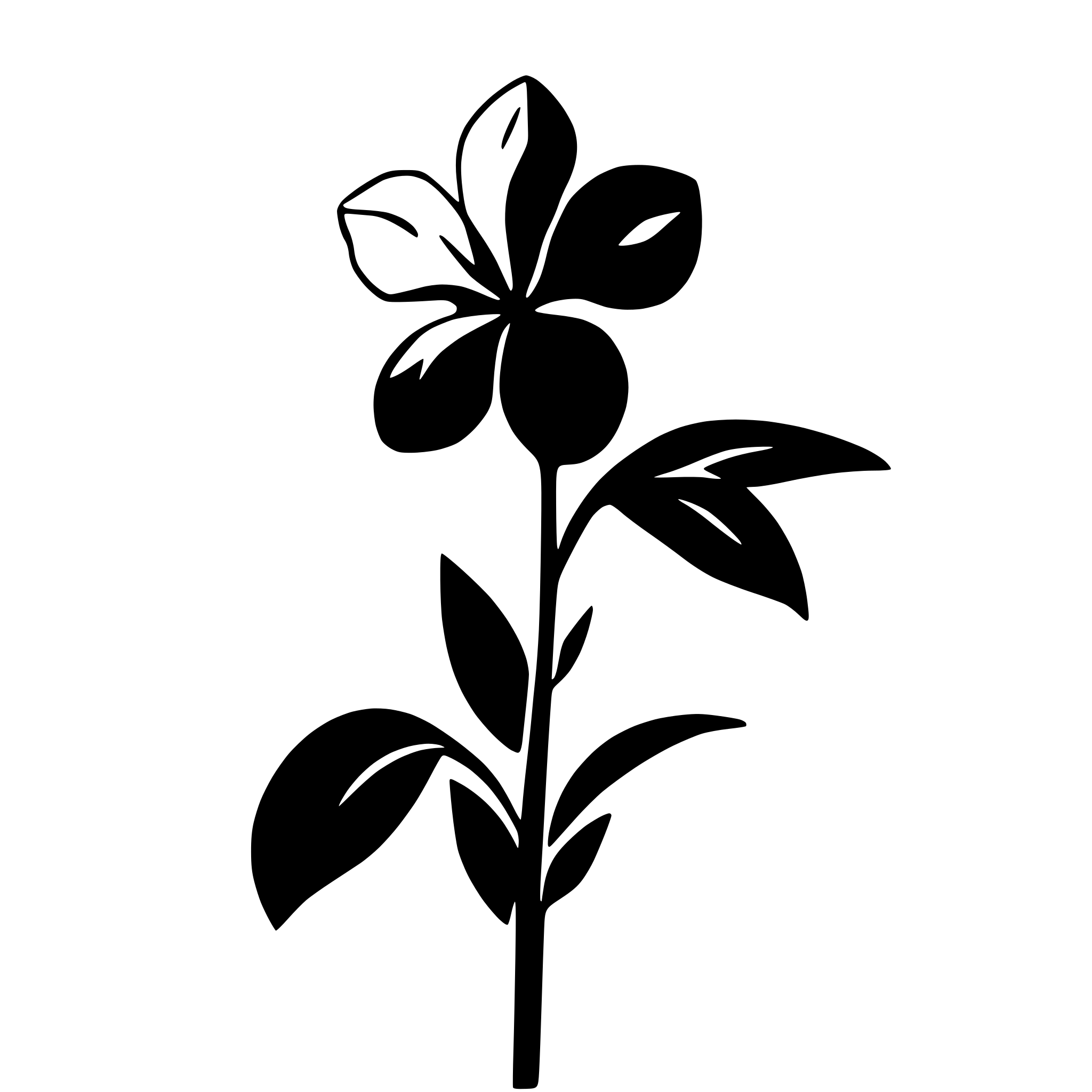 AI-generated SVG of 'simle orchid flower silhouette'