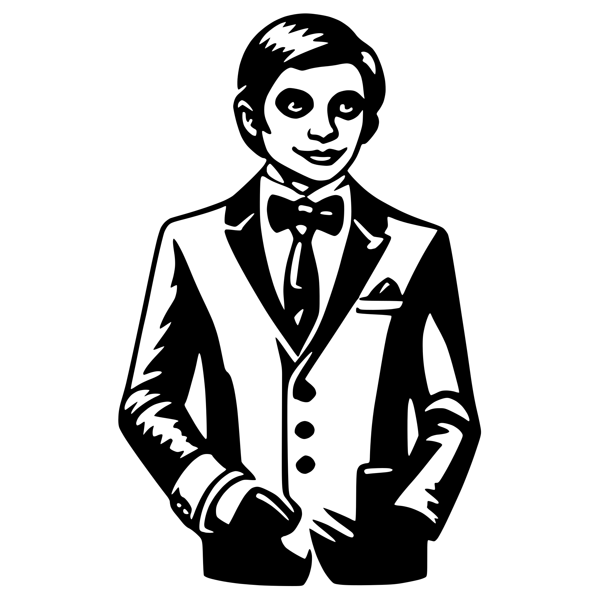 AI-generated SVG of 'tux'