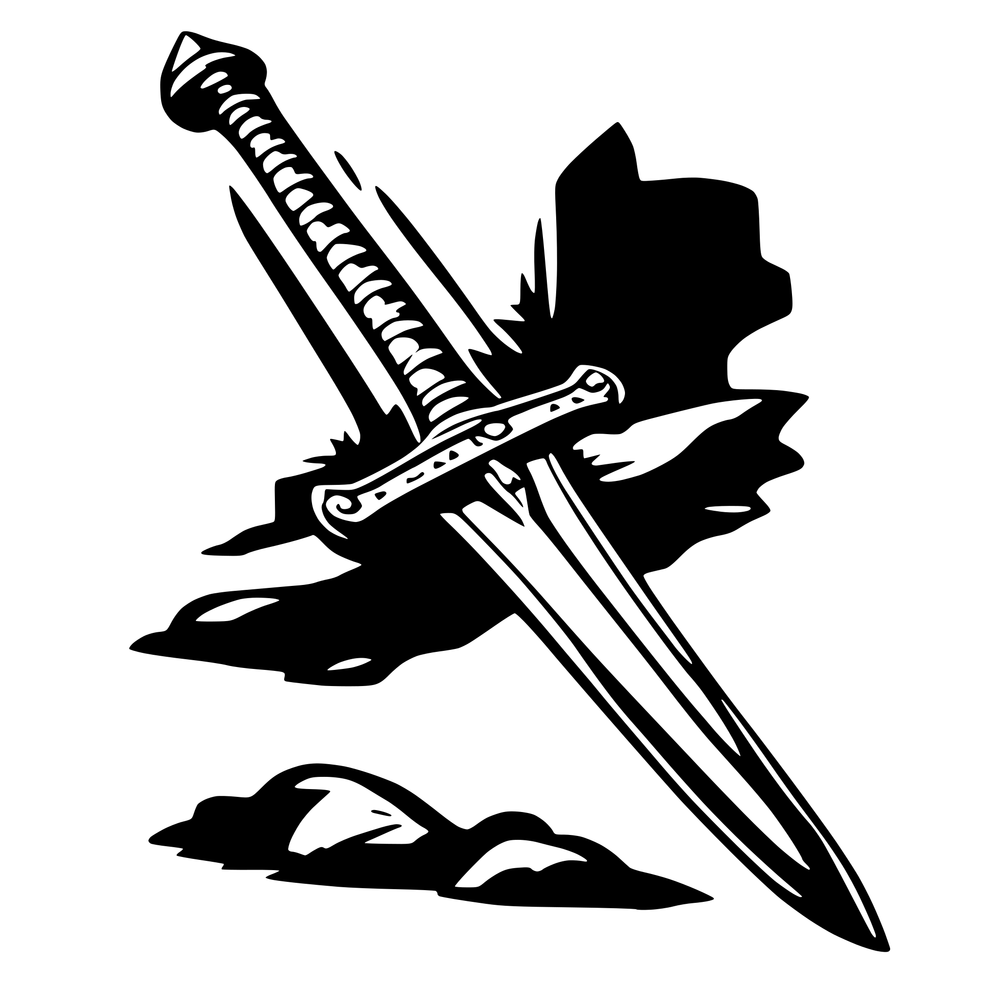 AI-generated SVG of 'sword'