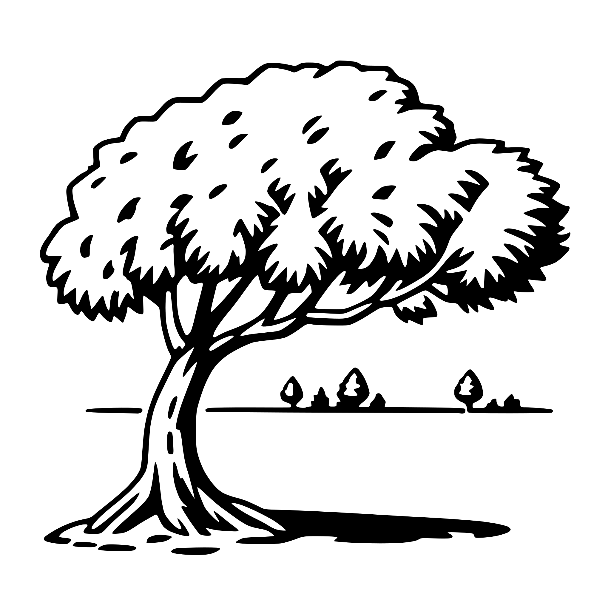AI-generated SVG of a willow tree