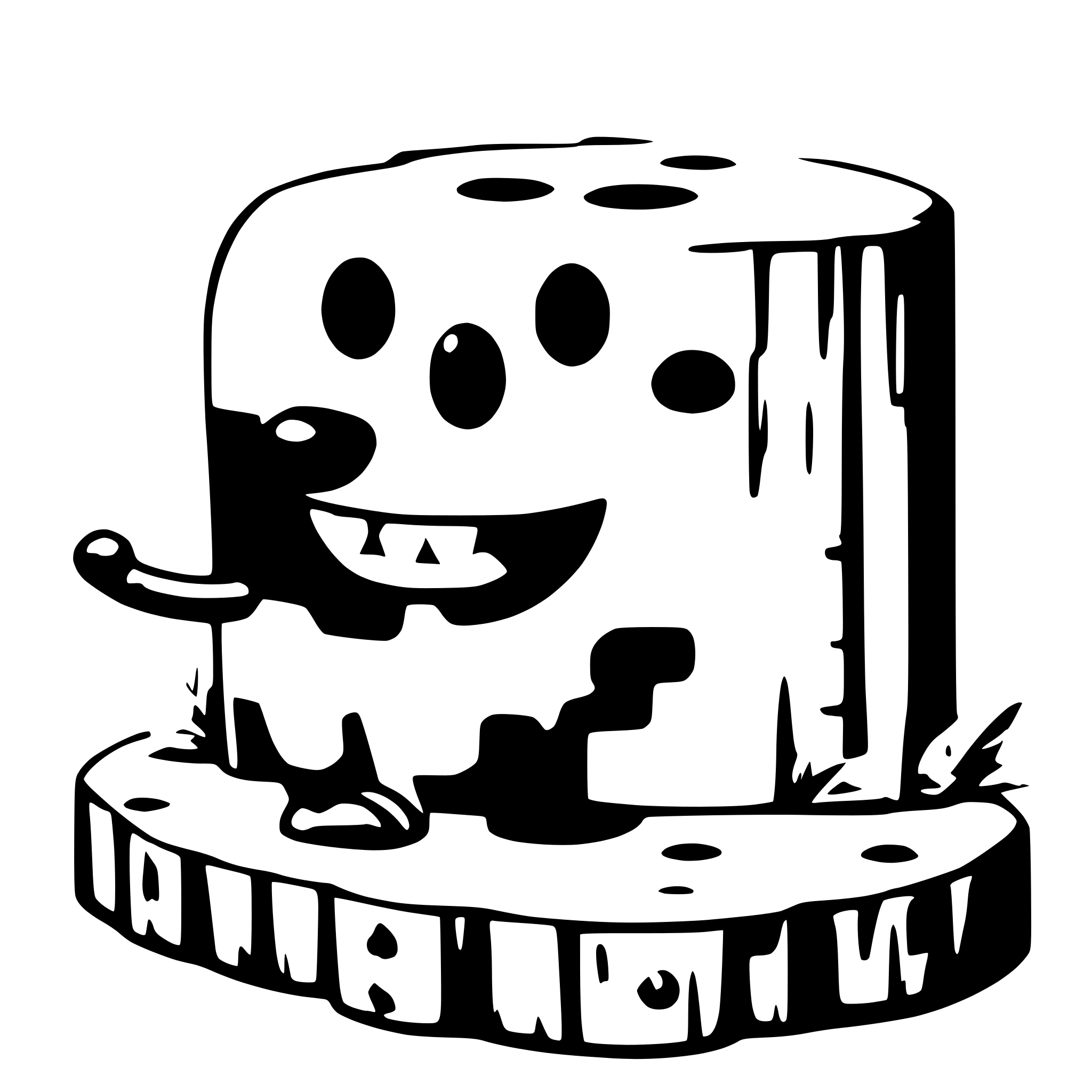 AI-generated SVG of 'packman eating log data'