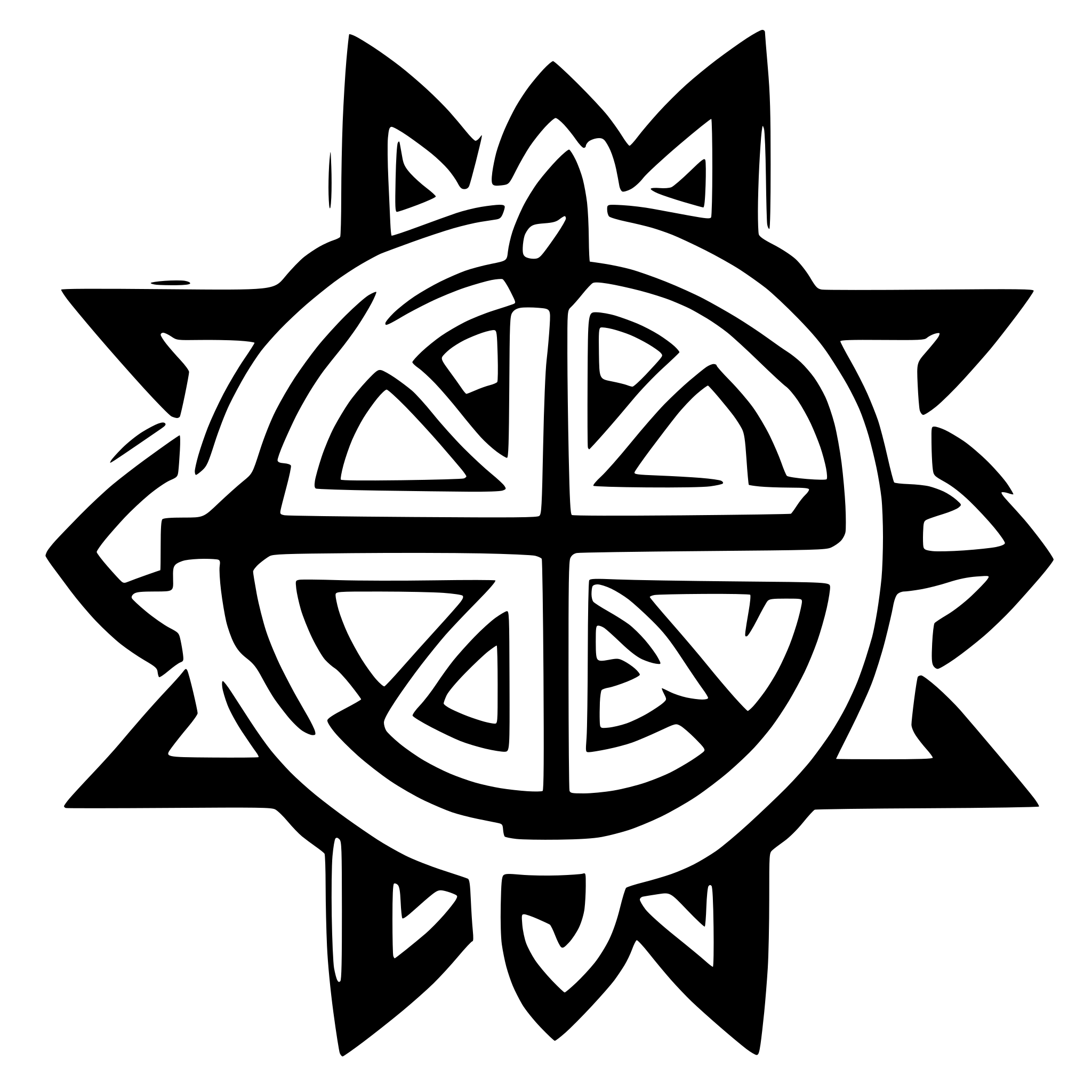 AI-generated SVG of 'anarchy symbols with celtic knot elements'