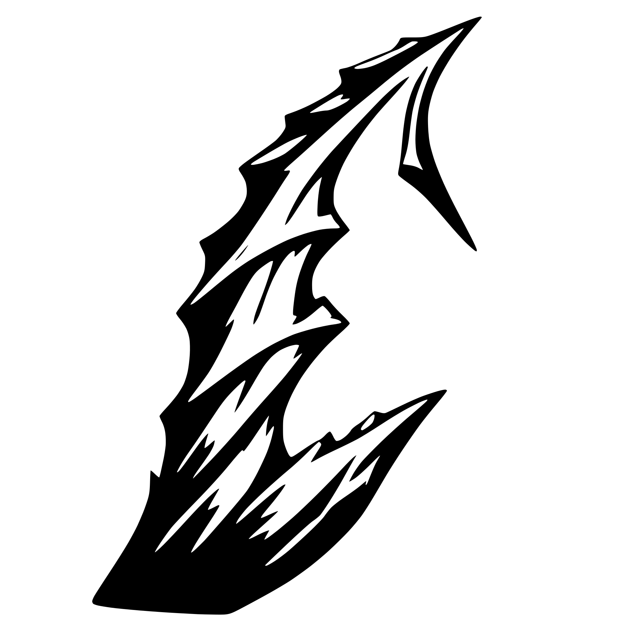 AI-generated SVG of a A shard shaped like a dragon’s claw