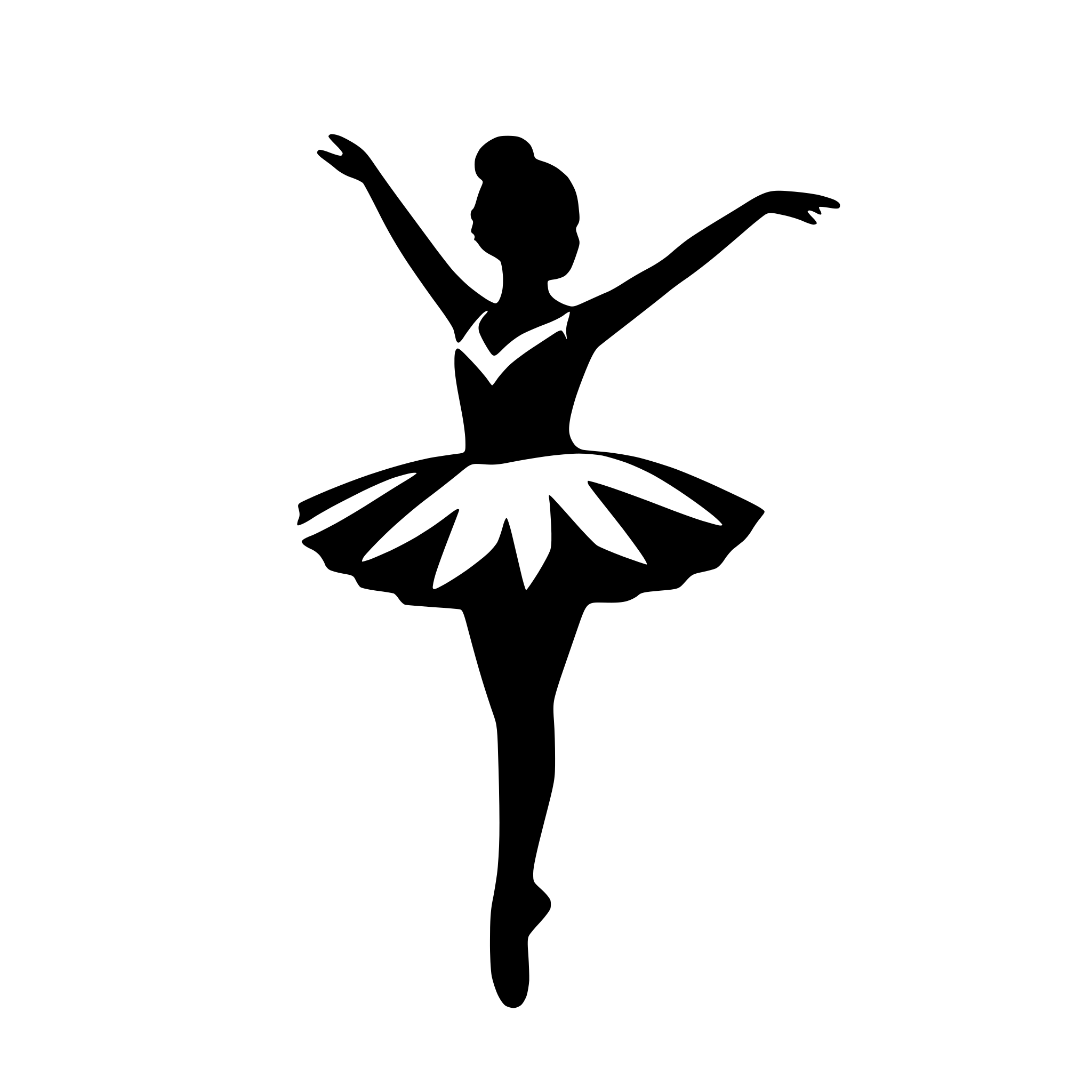AI-generated SVG of 'dancing ballerina with tutu'