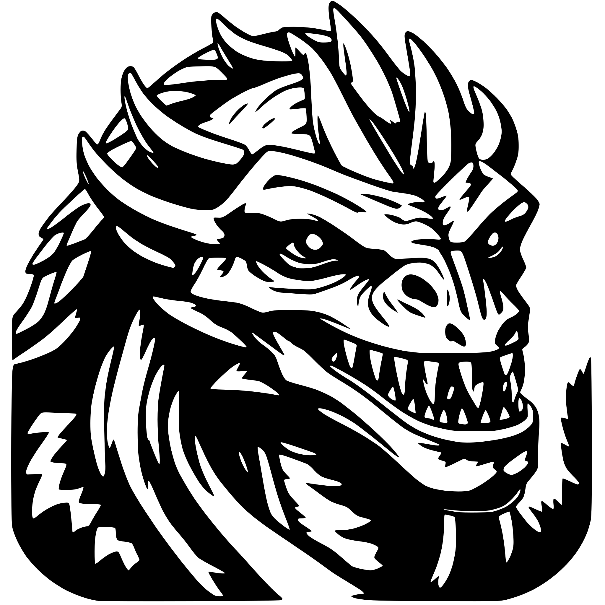AI-generated SVG of a dnd draconid