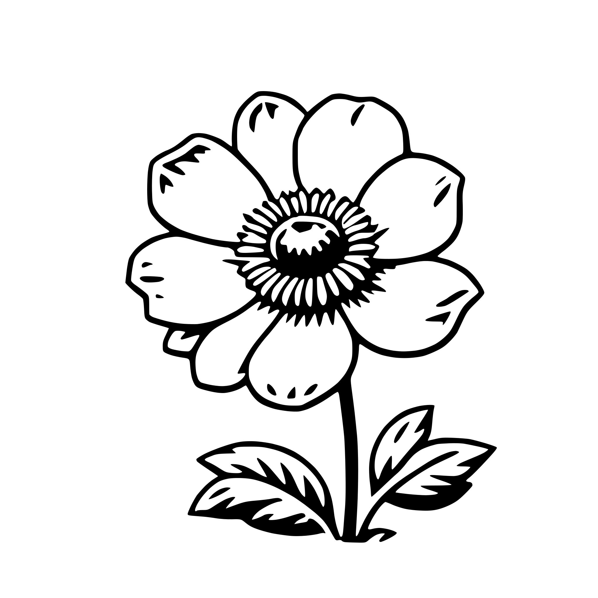 AI-generated SVG of a anemone