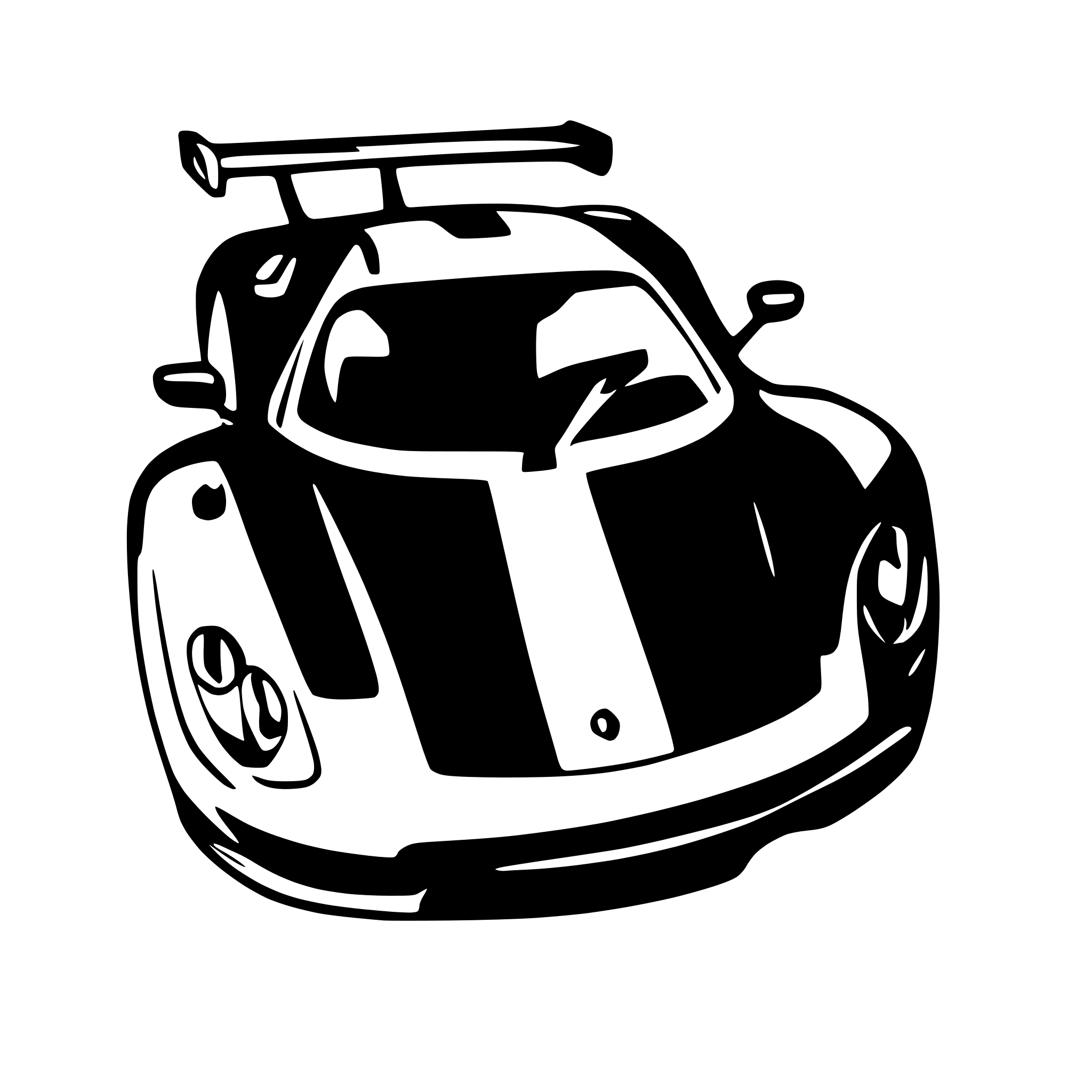 AI-generated SVG of a Pagani Zonda as a drawing to color in. Without Logos.
