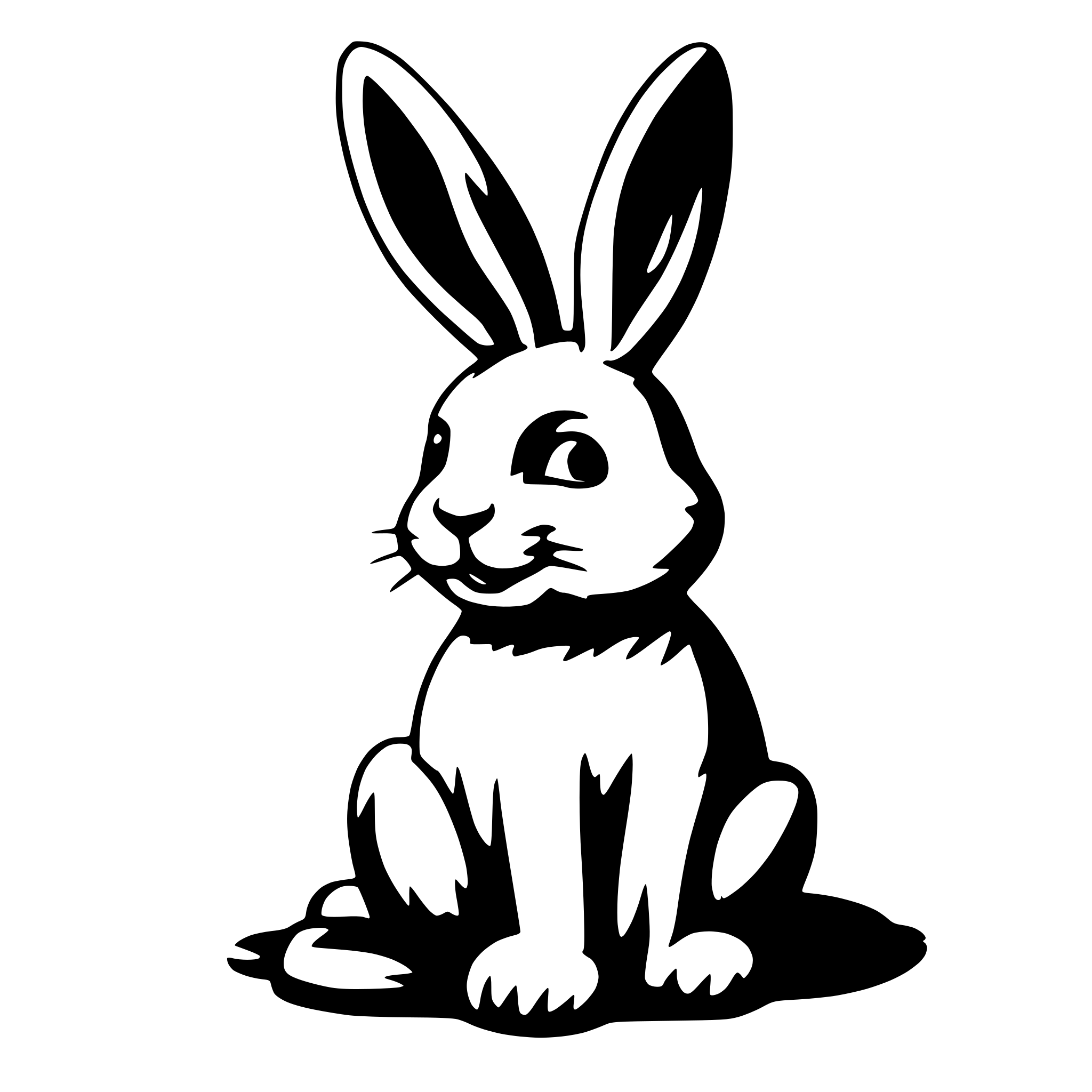 AI-generated SVG of 'Cute Easter bunny'