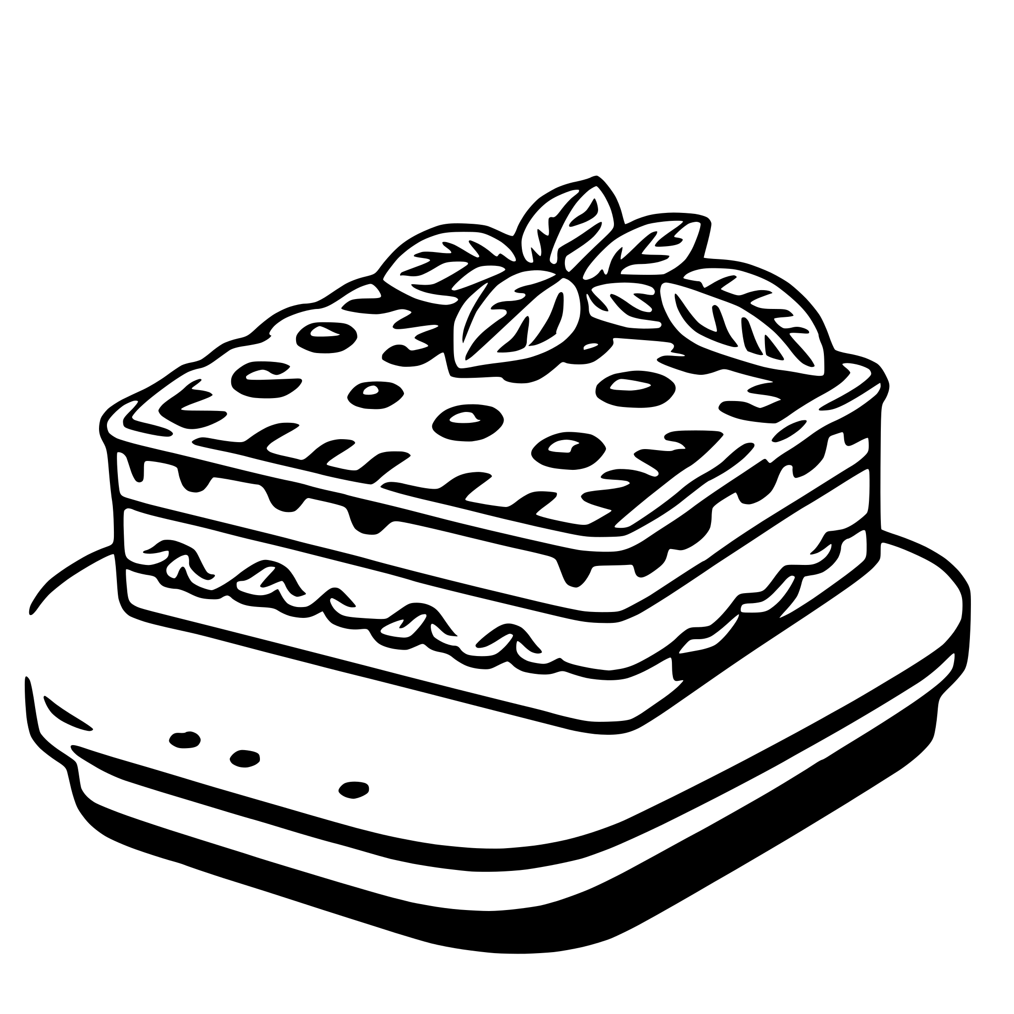 AI-generated SVG of 'lasagna'