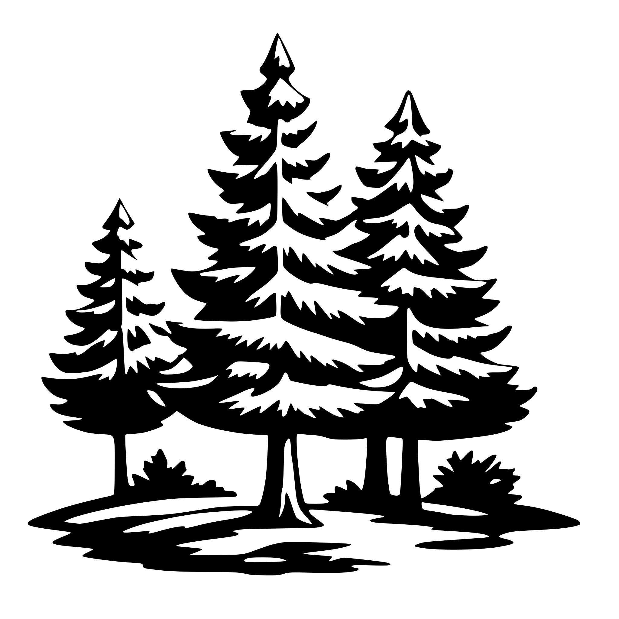 AI-generated SVG of a pine tree