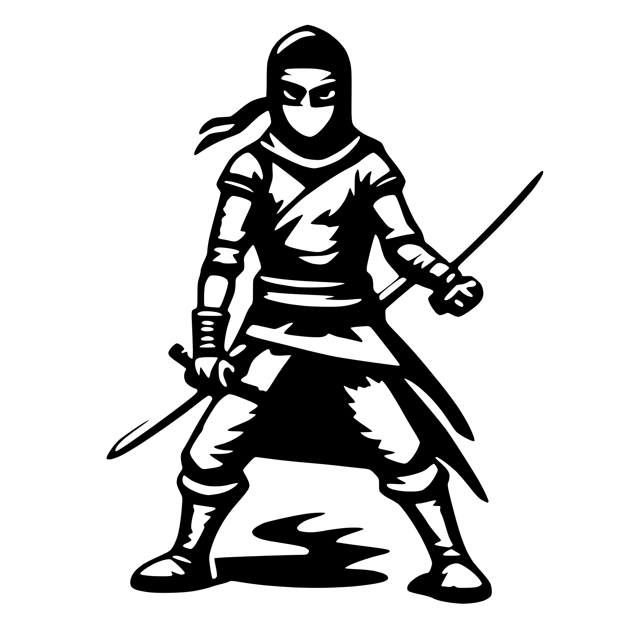 AI-generated SVG of 'Ninja for life'