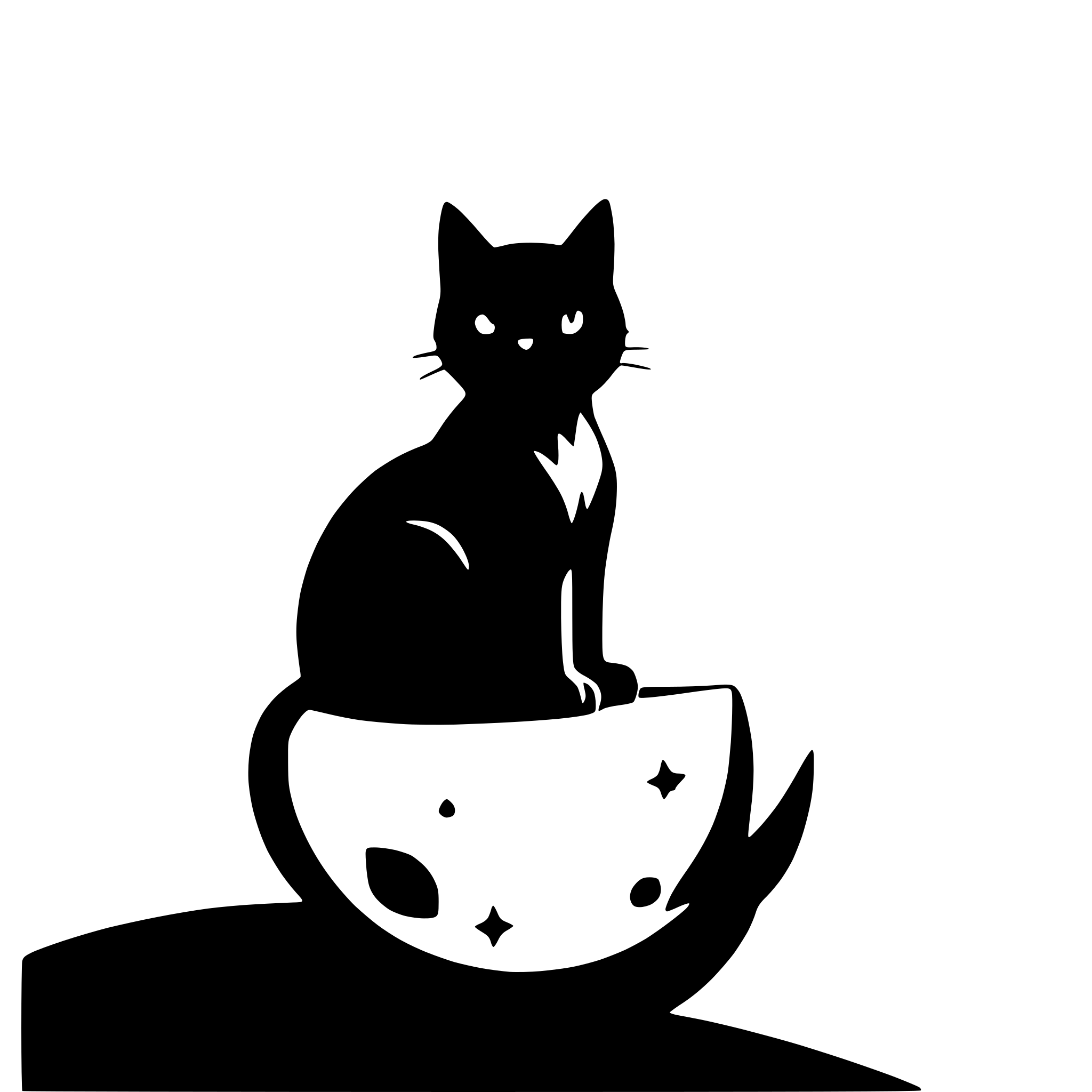 AI-generated SVG of a cat sitting on a moon