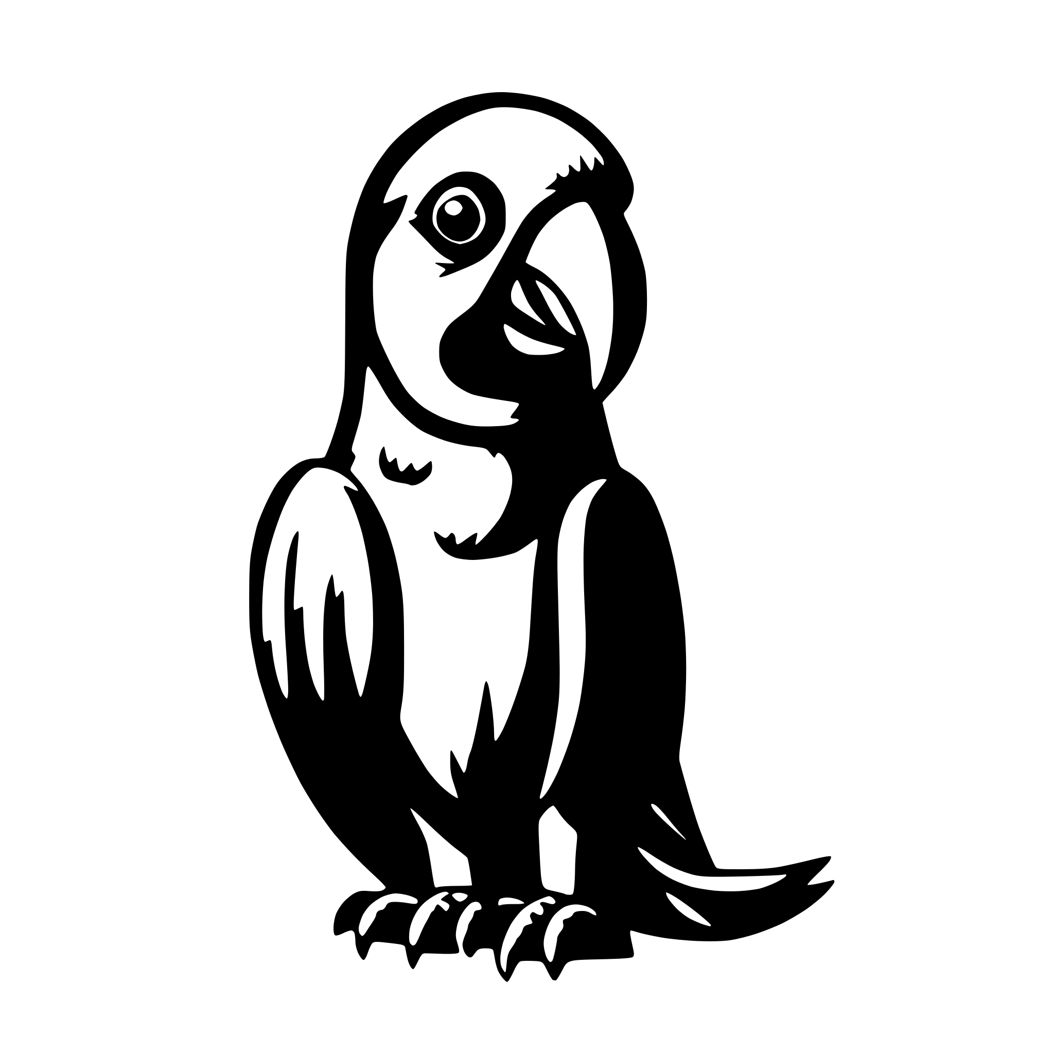 AI-generated SVG of a parrot